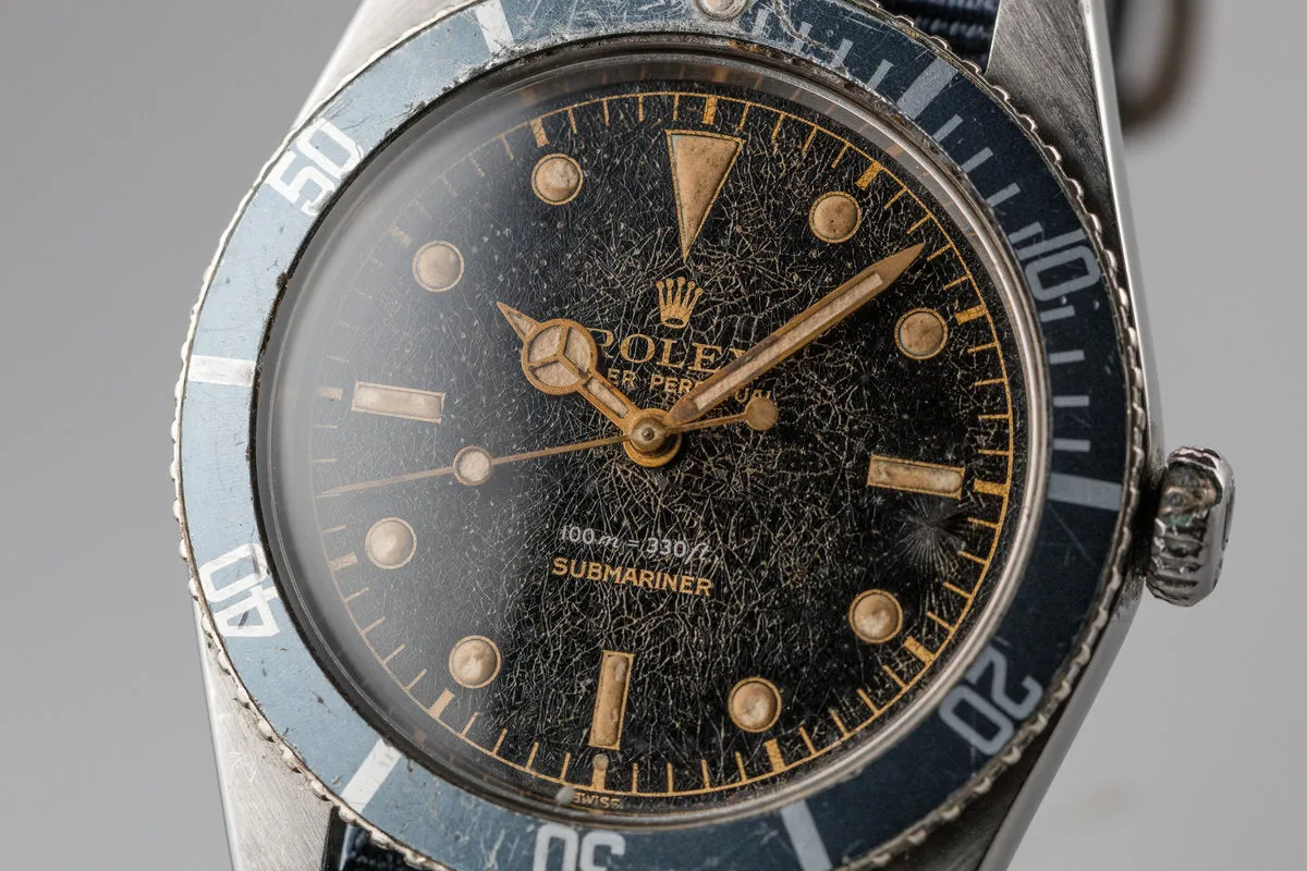 1958 Rolex Submariner 5508 with Spider Cracked Gilt Dial