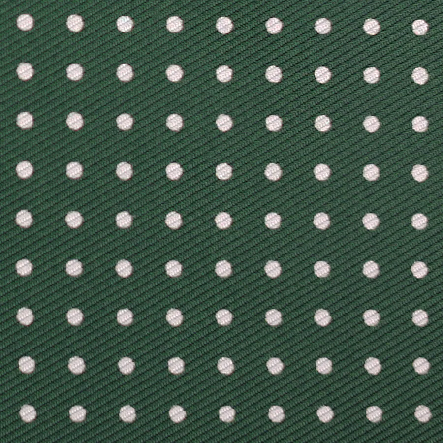 50oz Dotted Printed Silk Bespoke Tie - Green