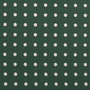 50oz Dotted Printed Silk Bespoke Tie - Green