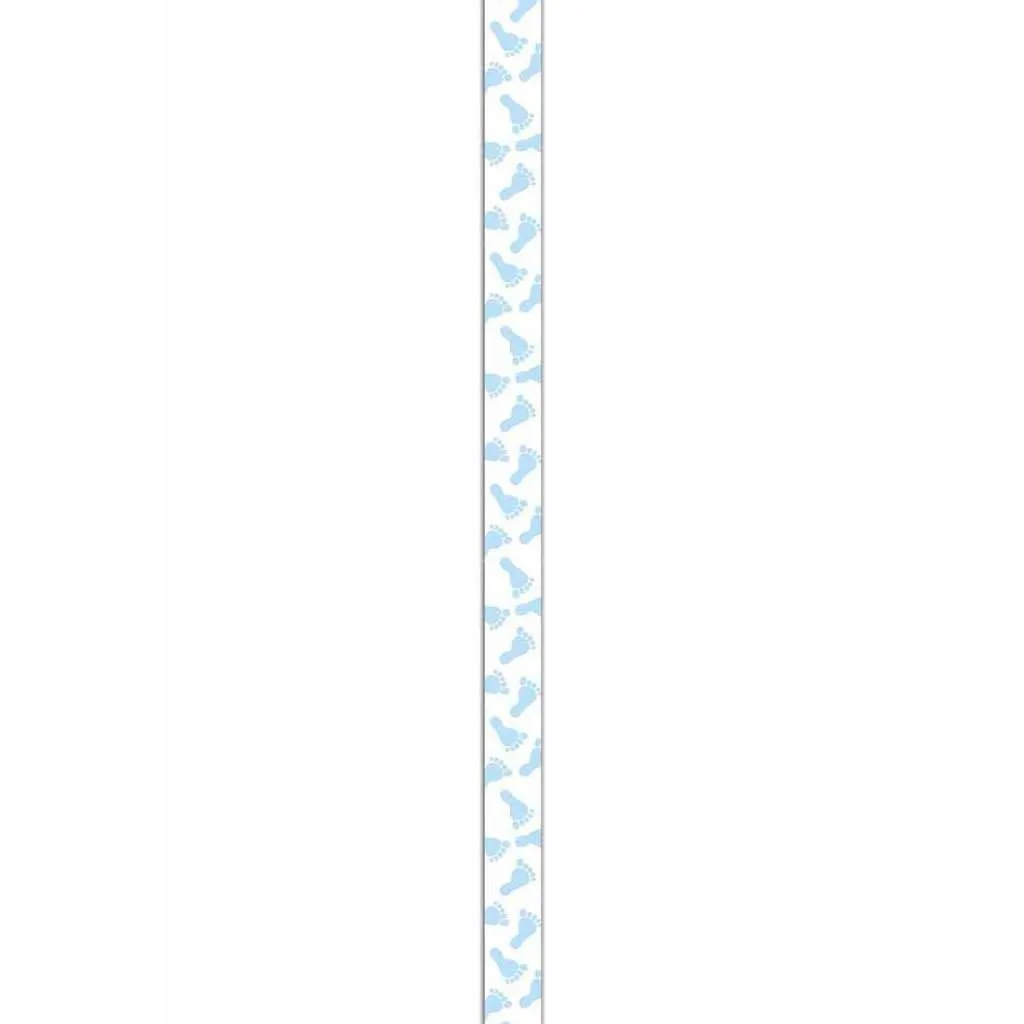 Babyfeet Satin Ribbon 3/8in x 12ft Blue
