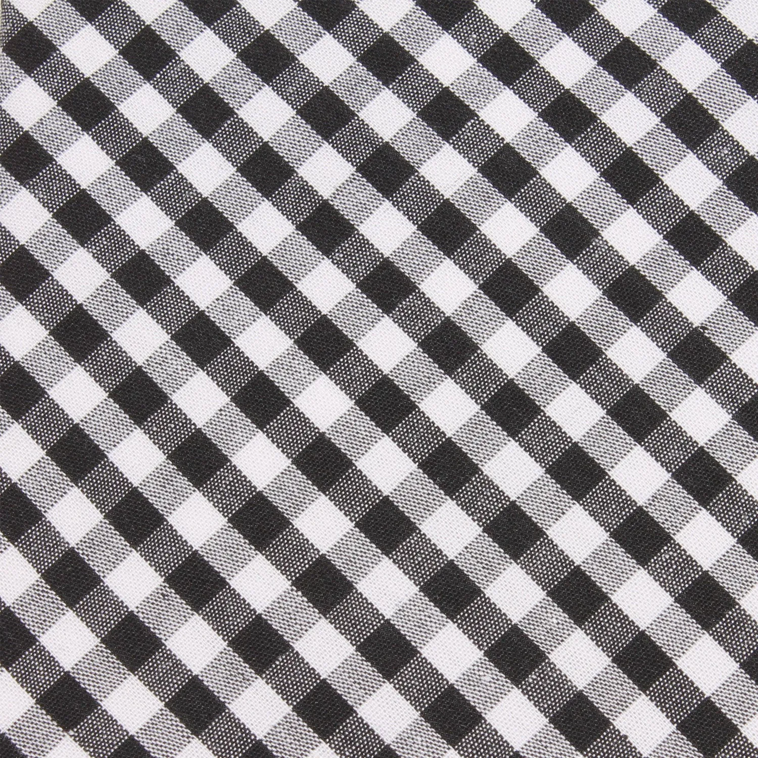 Black and White Gingham Cotton Skinny Tie