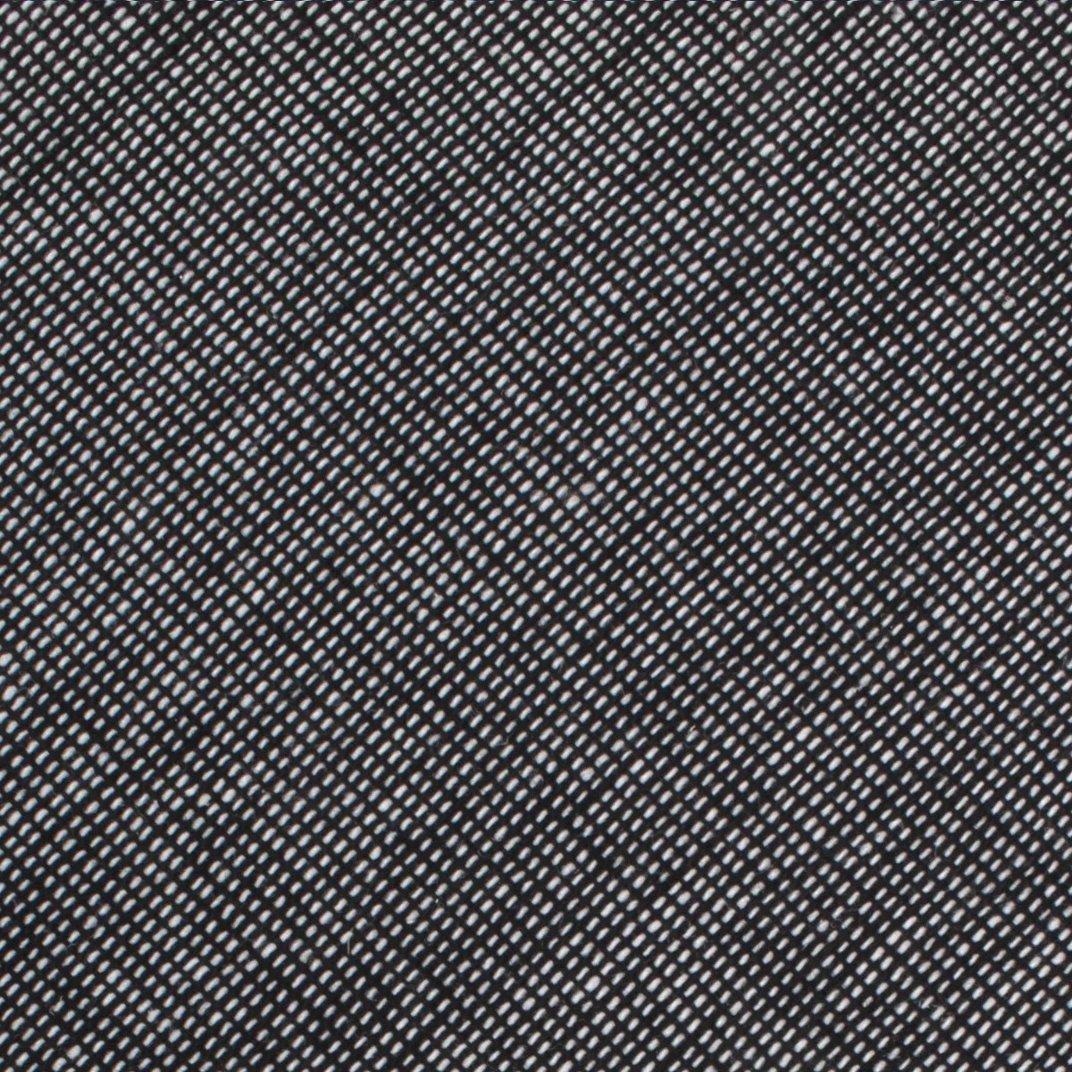 Black Needle Stitch Linen Necktie