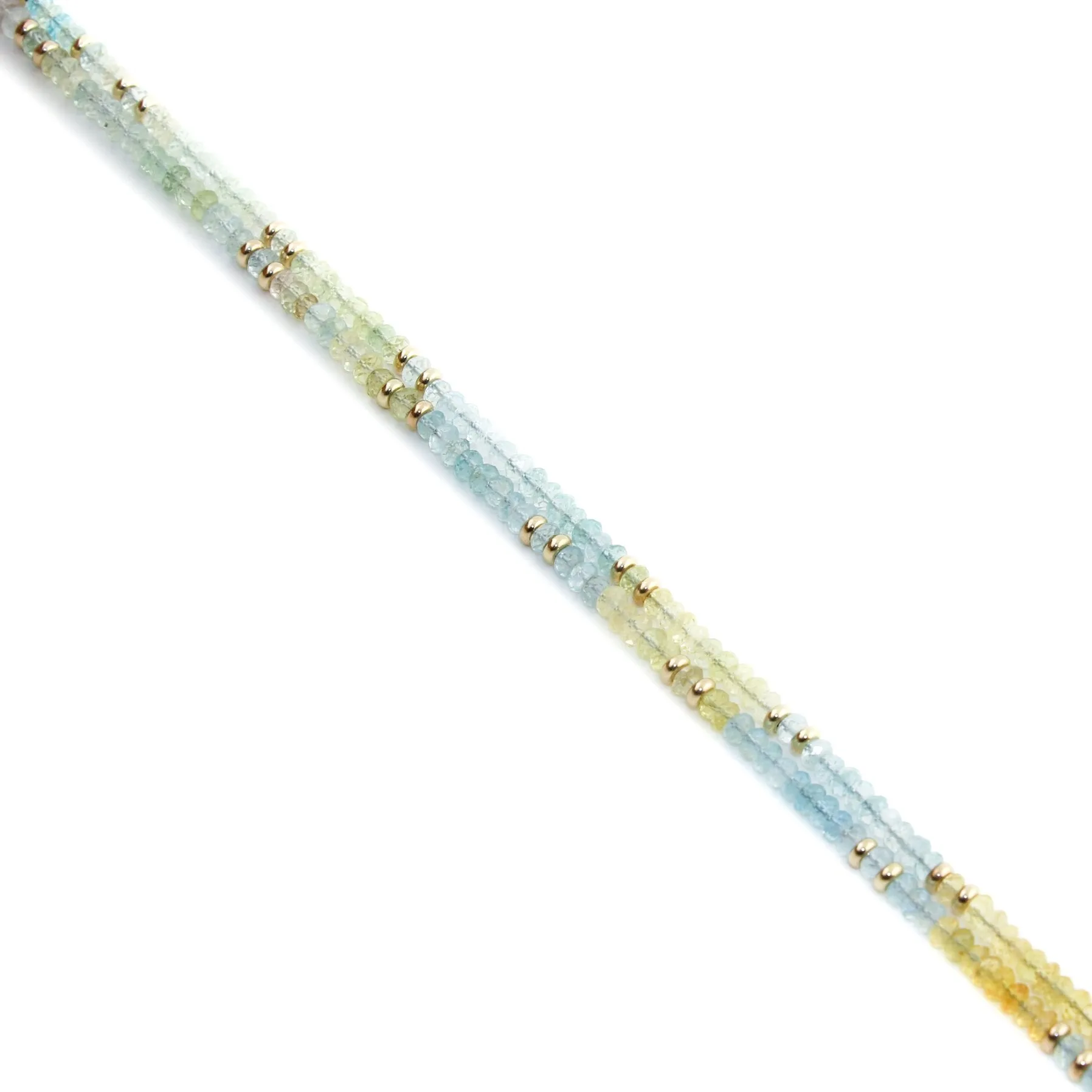 Blue Bloom Zircon Beaded Necklace