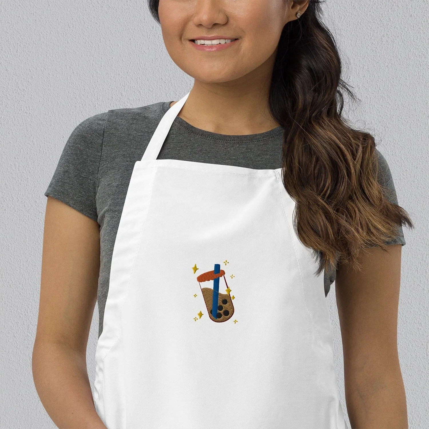 Boba Bliss Embroidered Apron