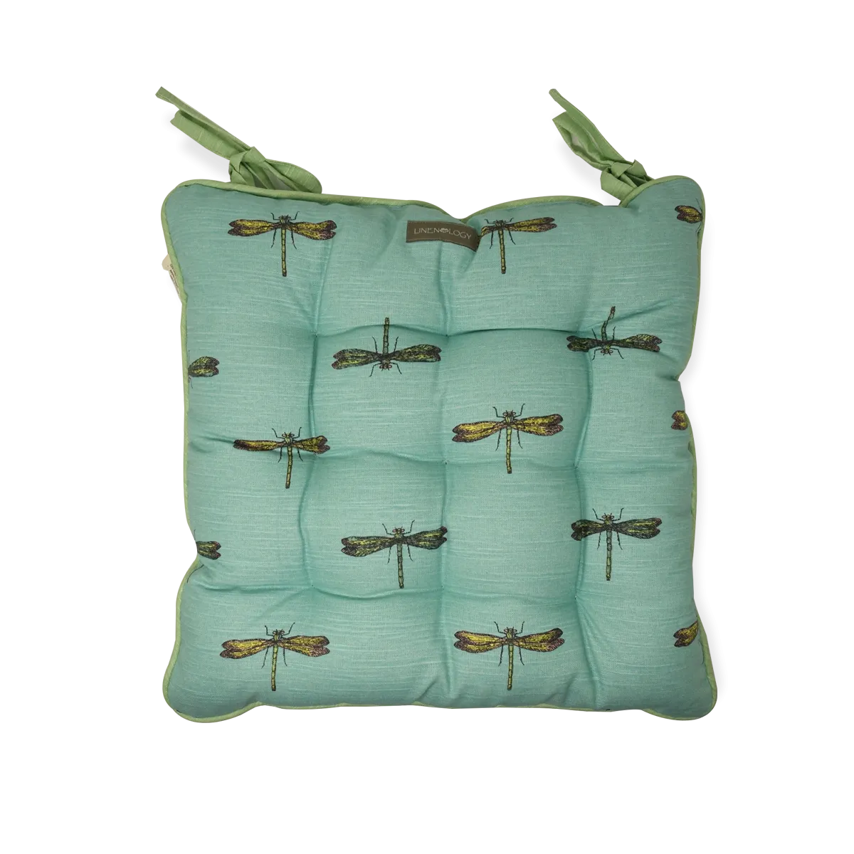Chair Pad with Ties - Akitsu - Celeste