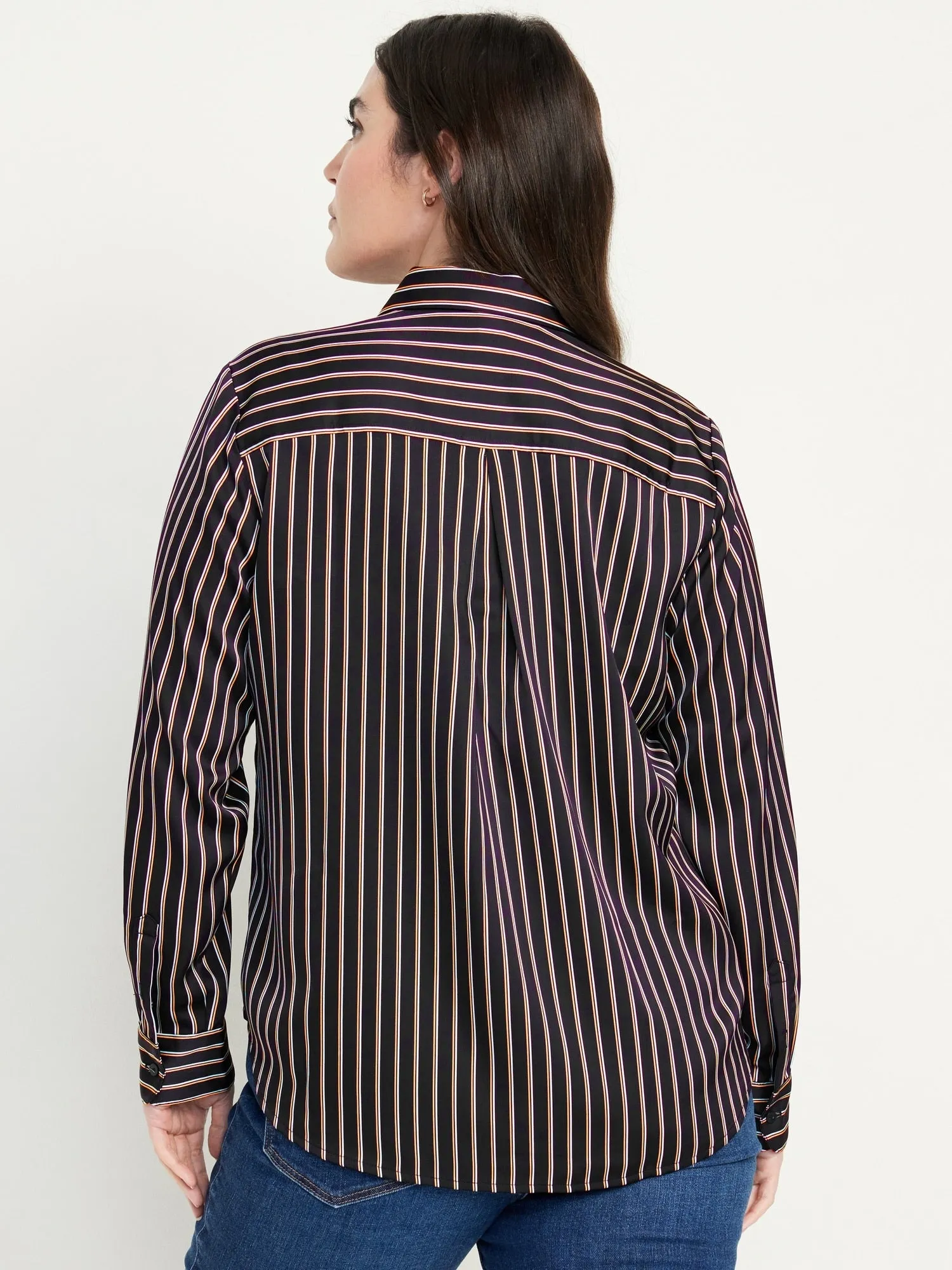 Classic Button-Down Satin Shirt