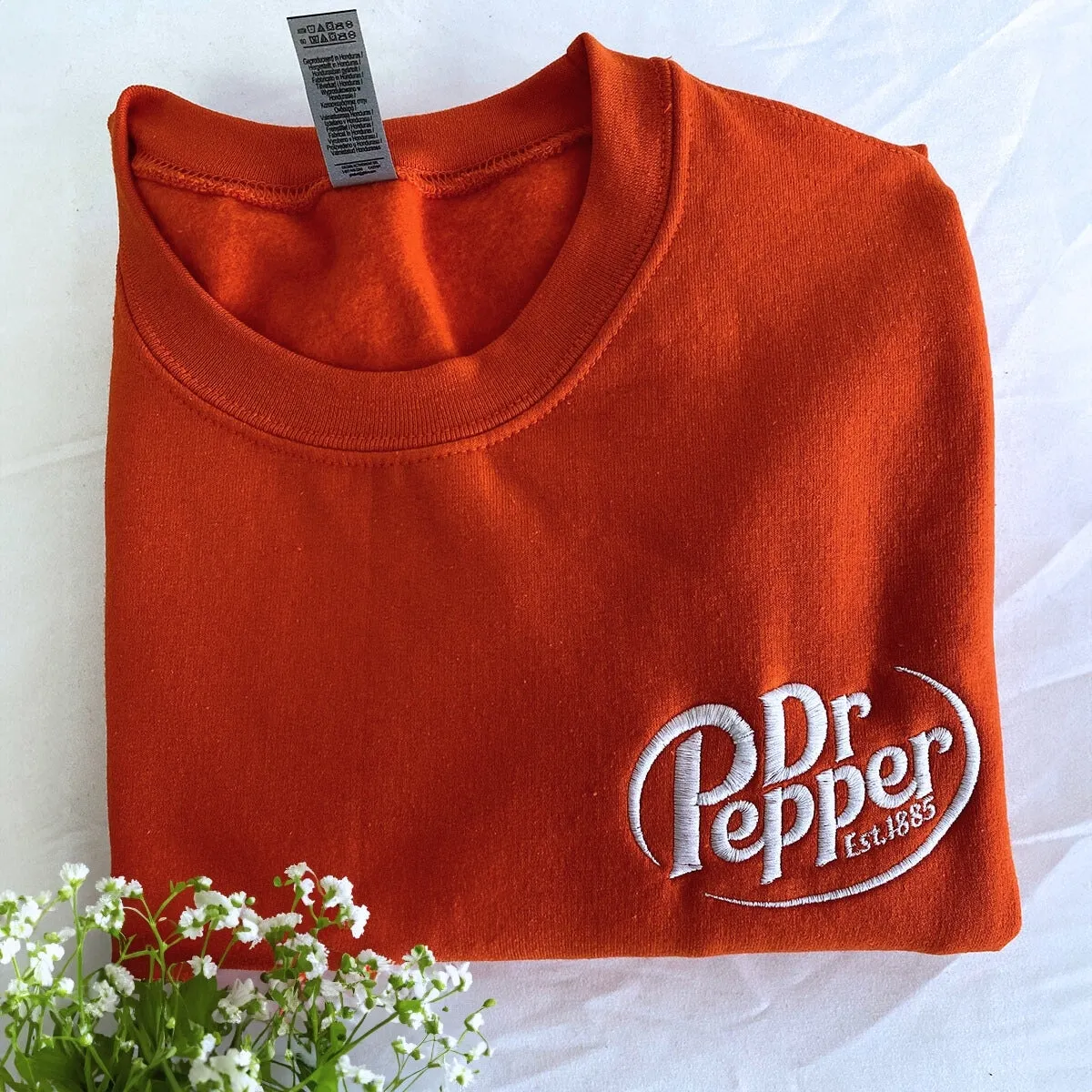 Custom Embroidered Sweatshirt with Your Logo, Any Text or Photo