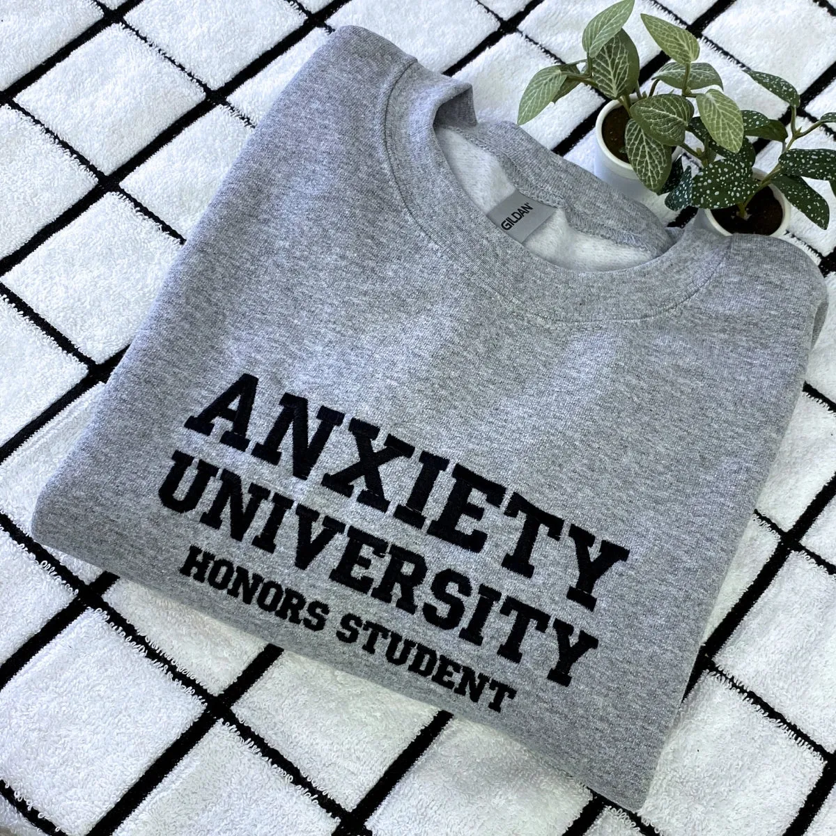 Custom Embroidered Sweatshirt with Your Logo, Any Text or Photo