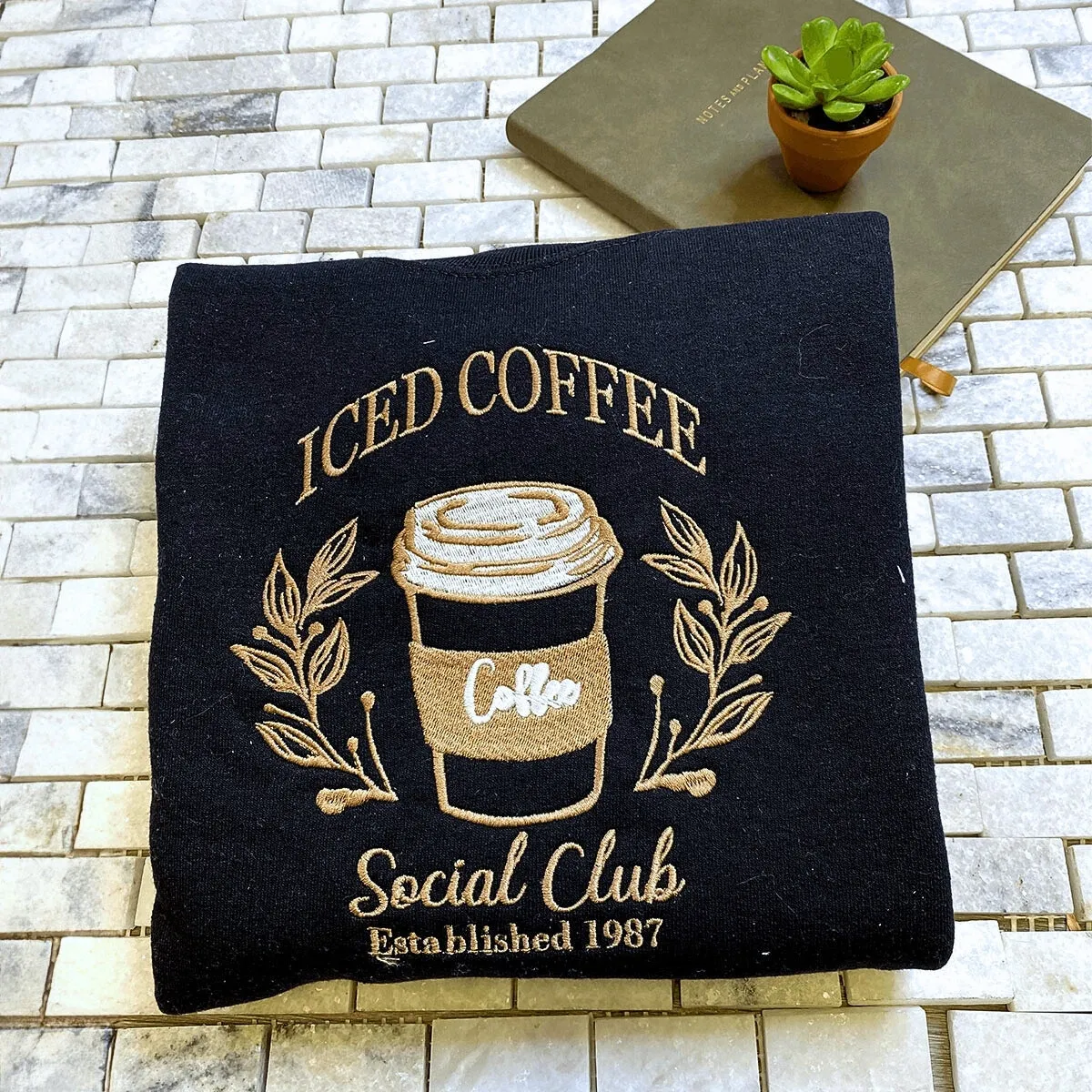 Custom Embroidered Sweatshirt with Your Logo, Any Text or Photo