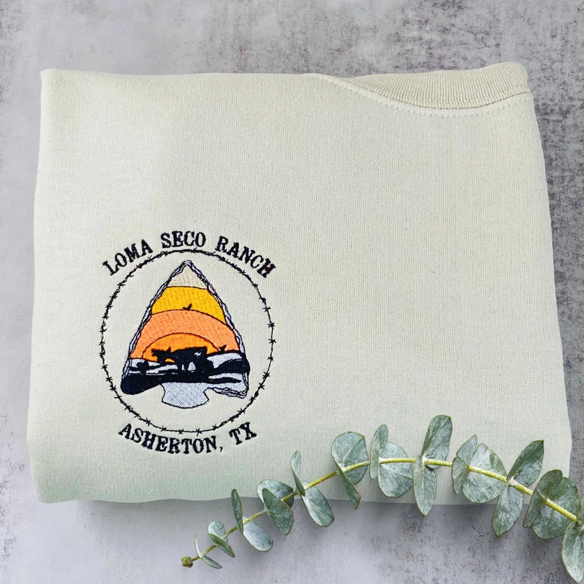 Custom Embroidered Sweatshirt with Your Logo, Any Text or Photo