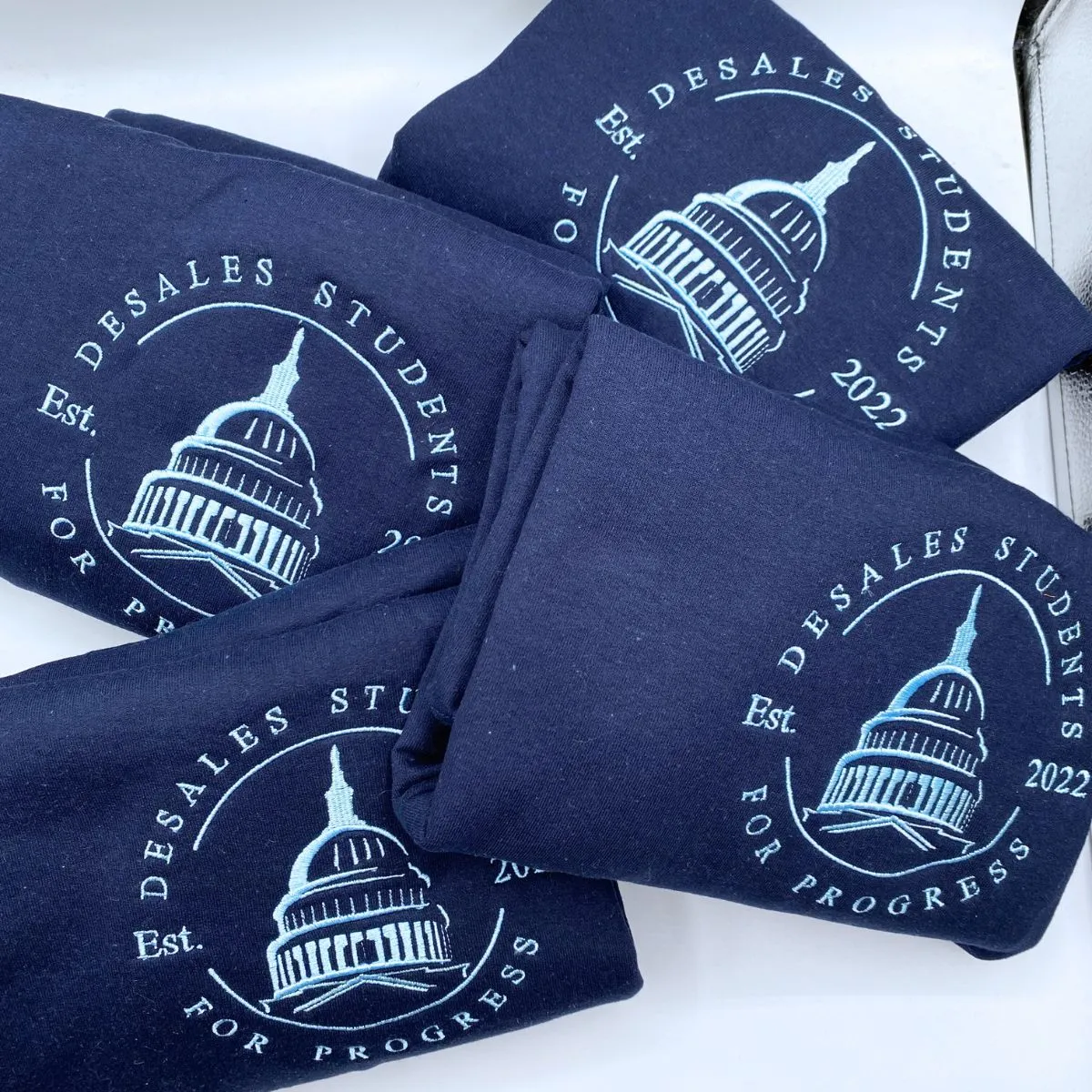 Custom Embroidered Sweatshirt with Your Logo, Any Text or Photo