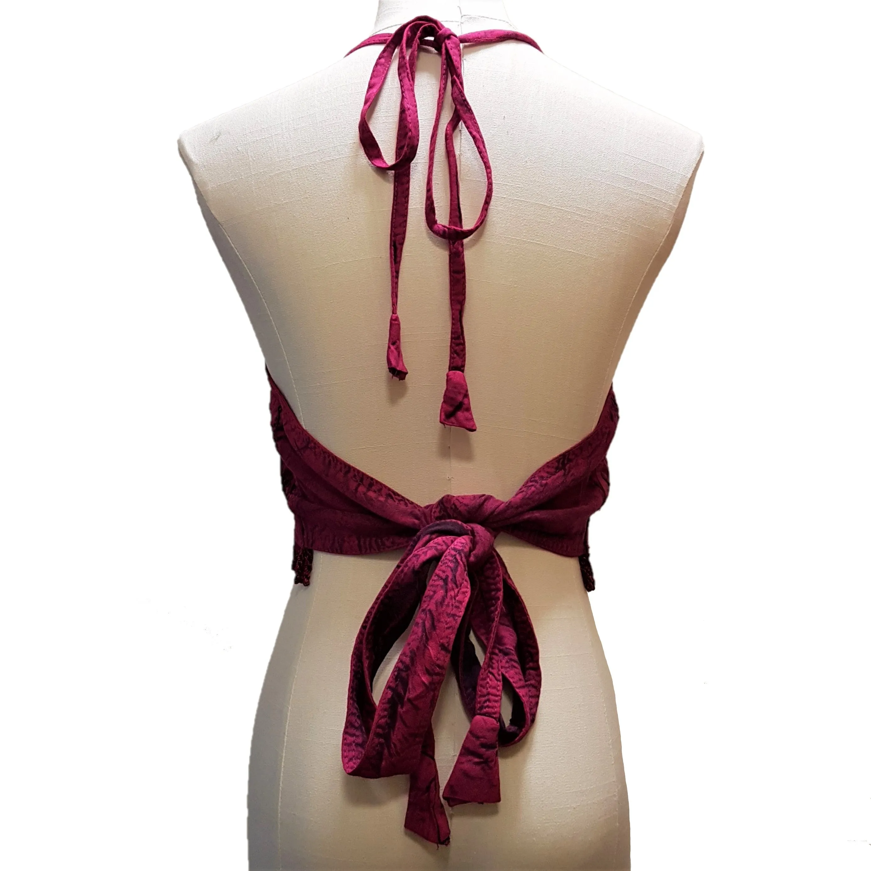 Embroidered Halter-Neck Cropped Top - Choice of Colours