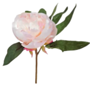 Faux Small Pink Peony Flower