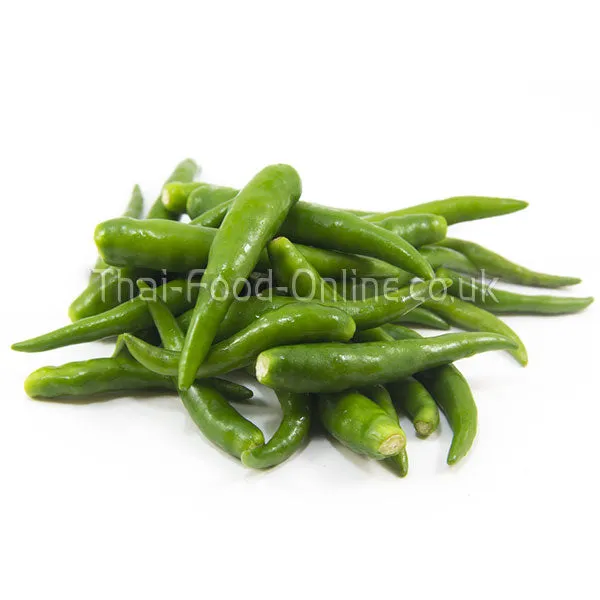 Fresh Large Green Thai chillies 100g - Imported Weekly from Thailand