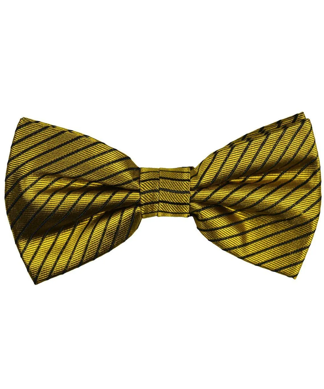 Gold and Brown Silk Bow Tie