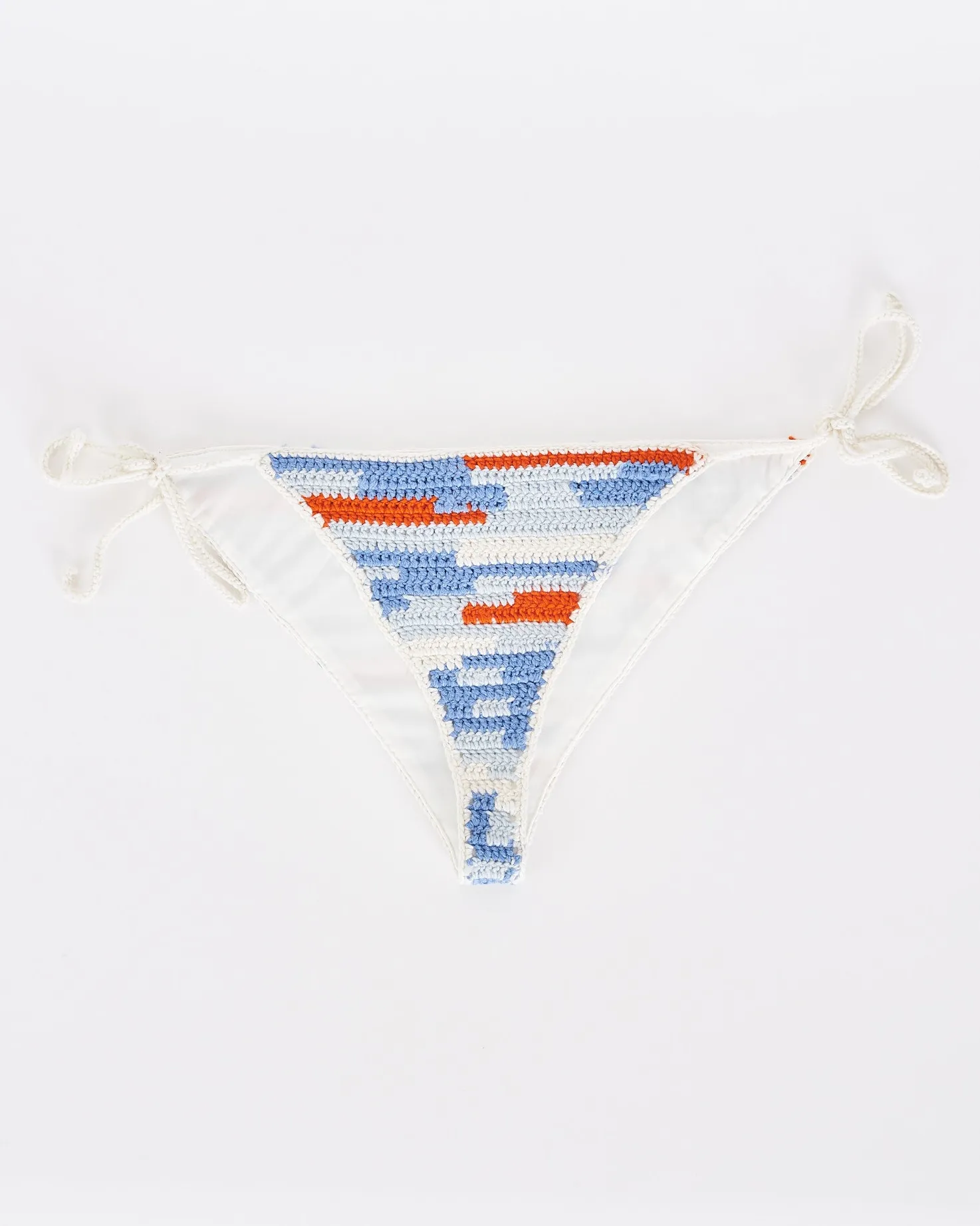 Hayden Crochet Bikini Bottom in Blue
