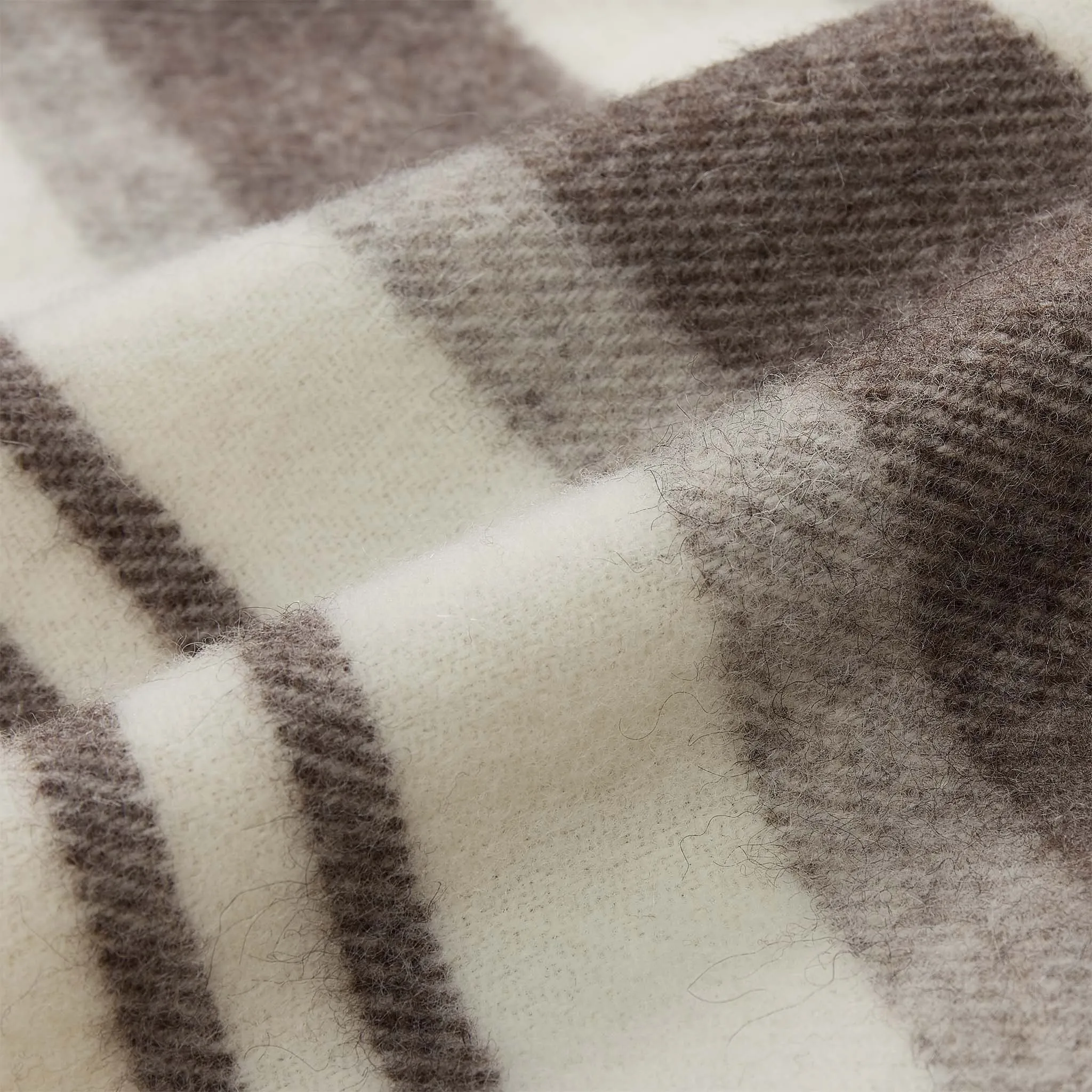 Kampai Wool Blanket [Cream/Grey]