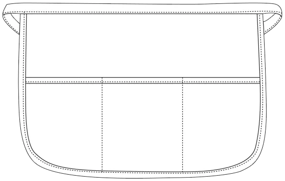Kelly Deluxe Rounded Waist Apron (3 Pockets)