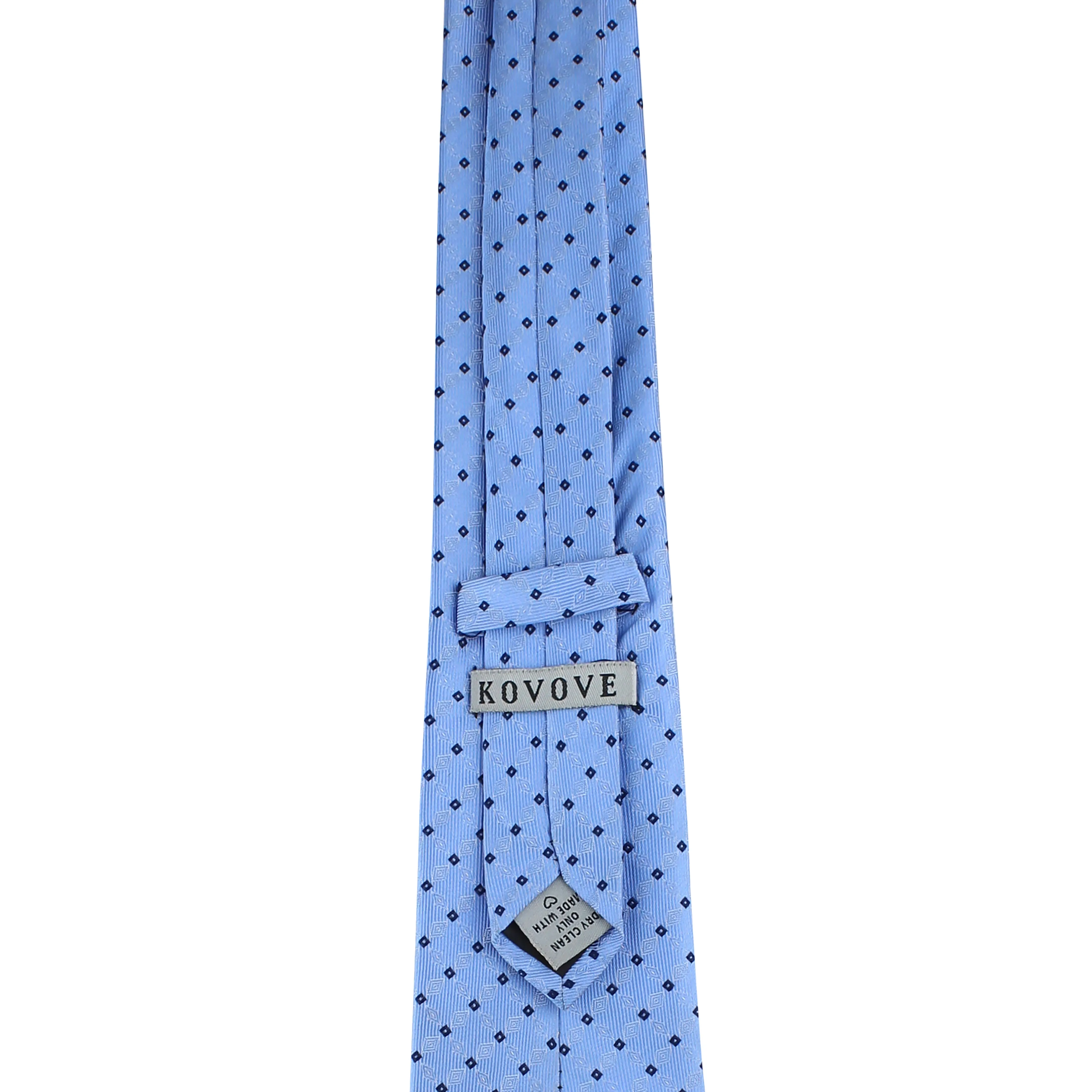 Kovove Cyan Checkered Neck Tie For Men