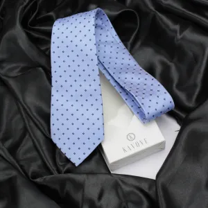 Kovove Cyan Checkered Neck Tie For Men