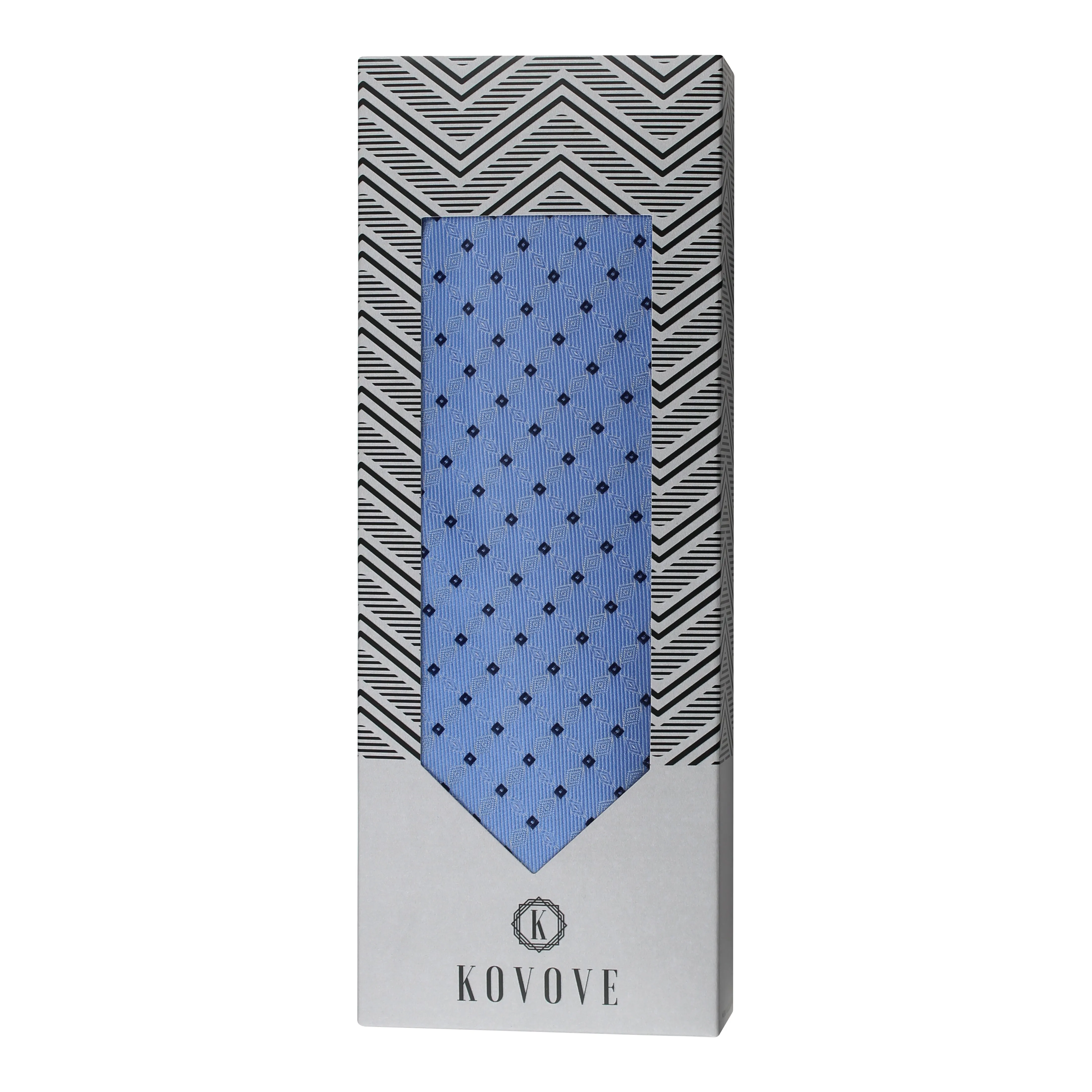 Kovove Cyan Checkered Neck Tie For Men