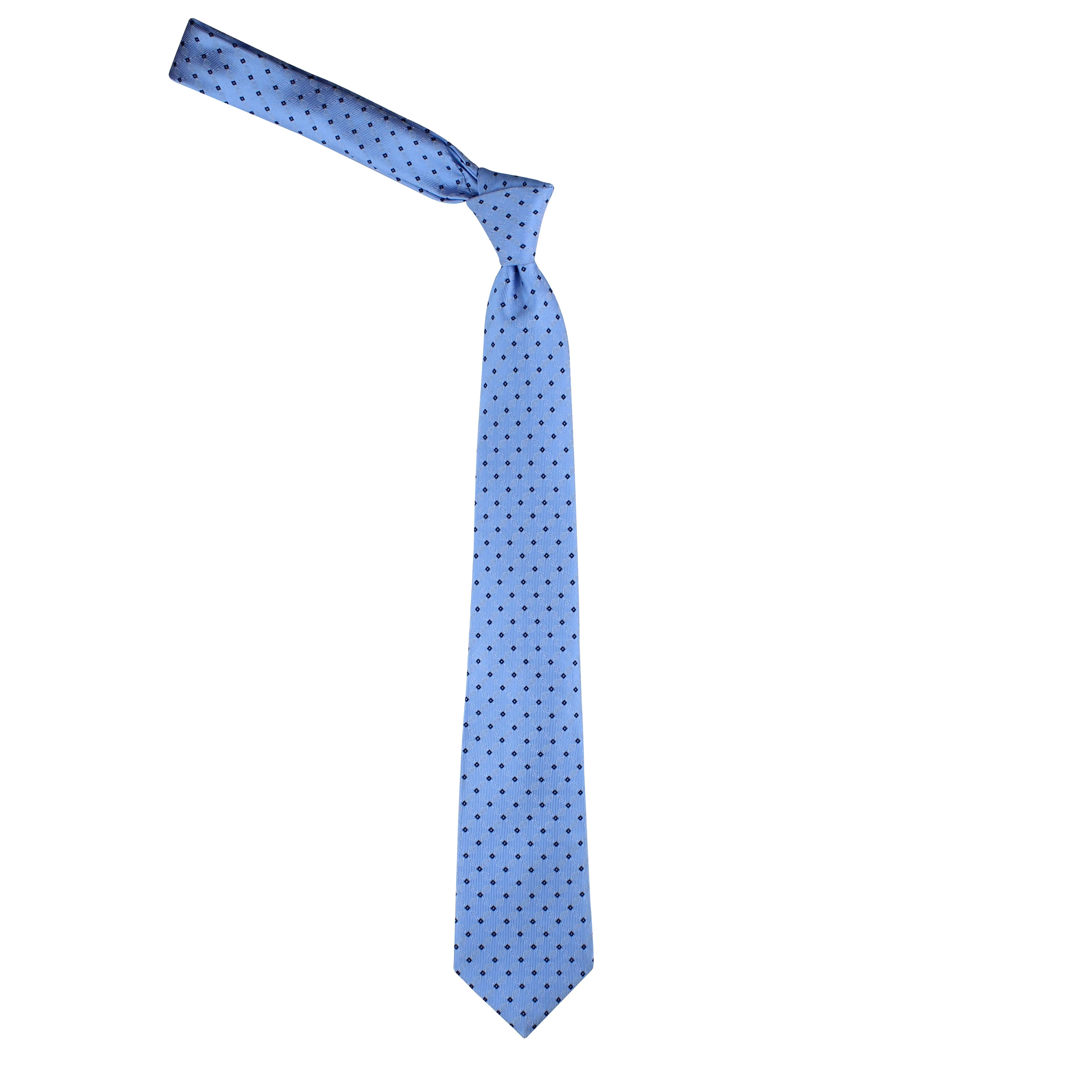 Kovove Cyan Checkered Neck Tie For Men