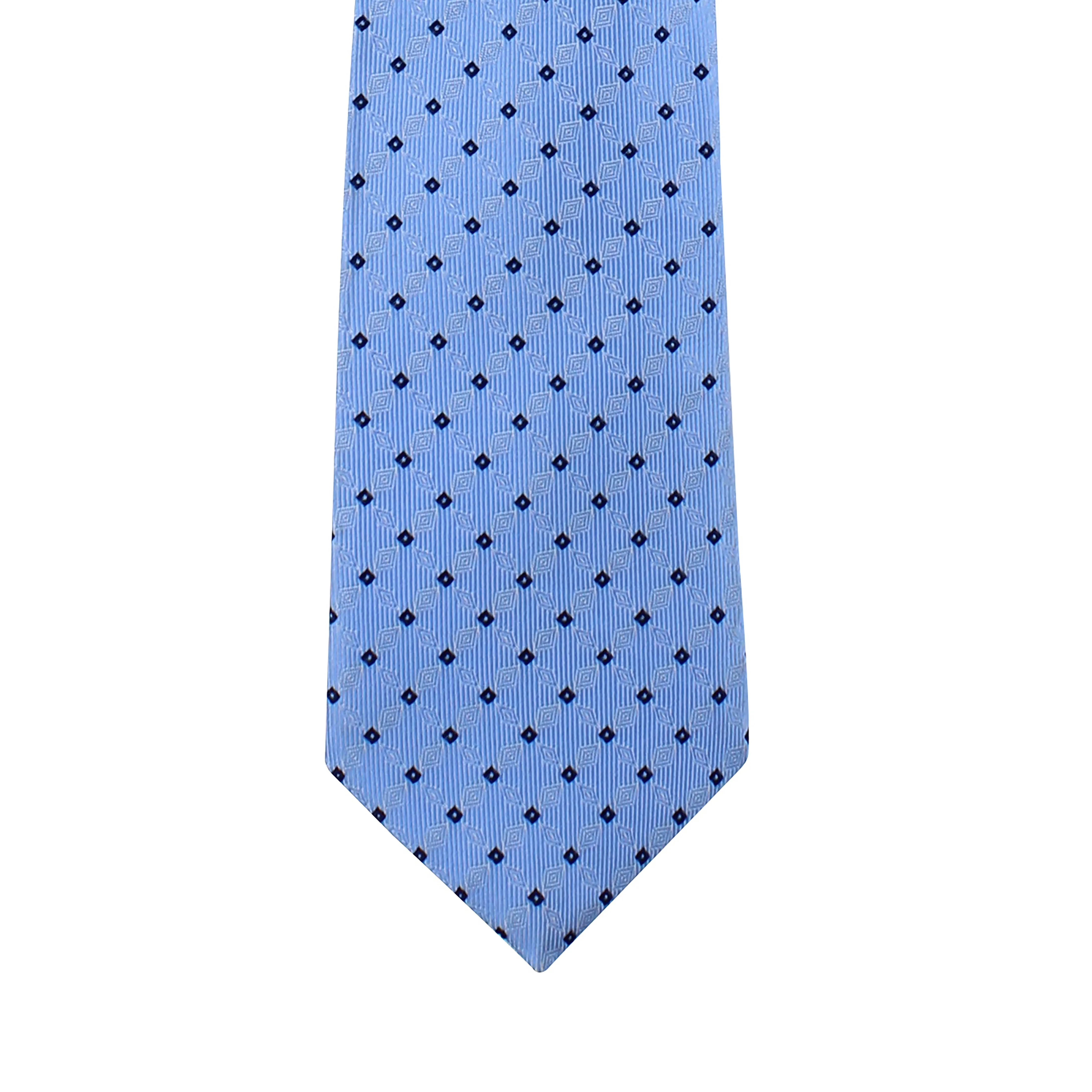 Kovove Cyan Checkered Neck Tie For Men