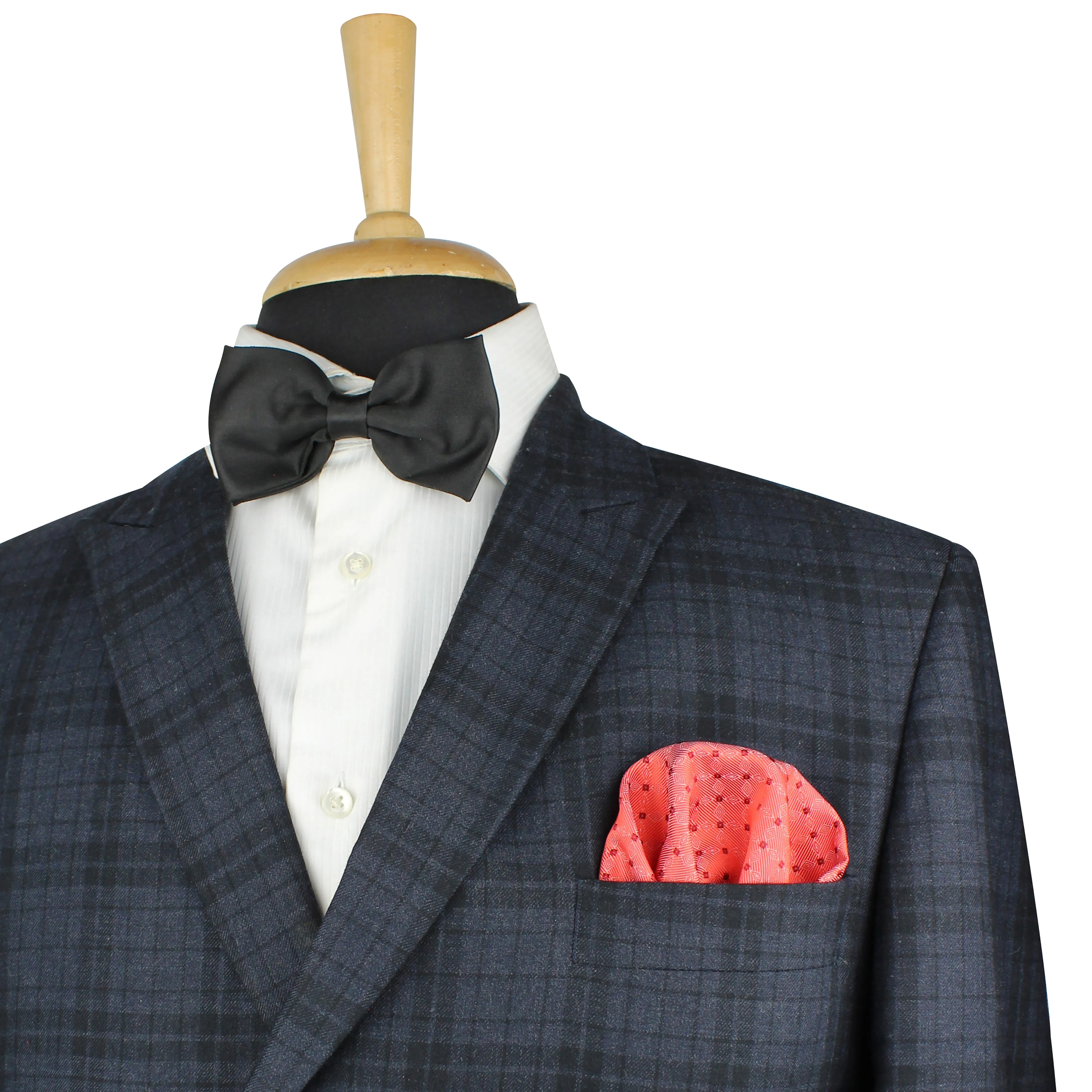 Kovove Pleasing Pink Checkered Necktie and Pocket Square Gift Box