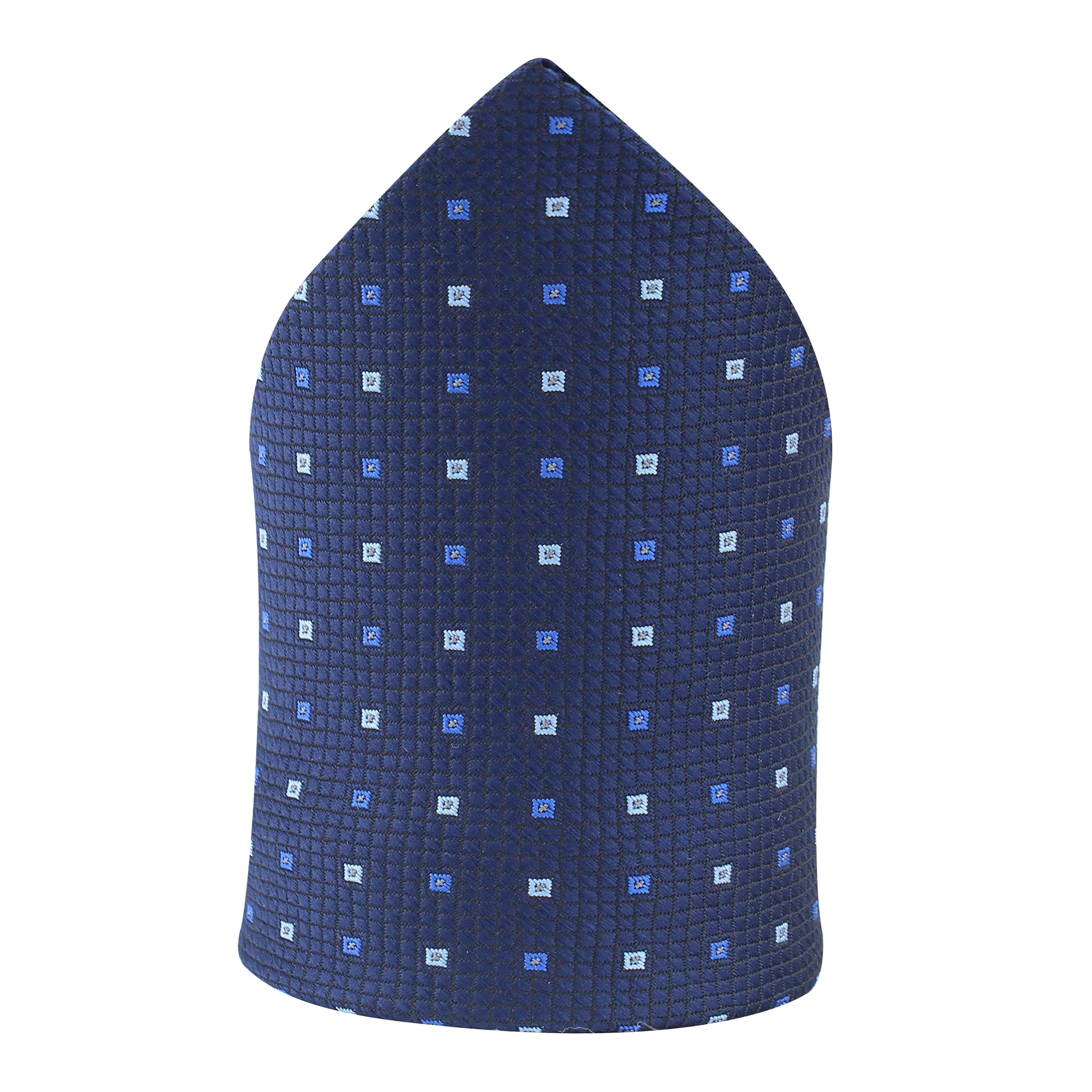 Kovove The Blue Treat Polka Print Pocket Square For Men