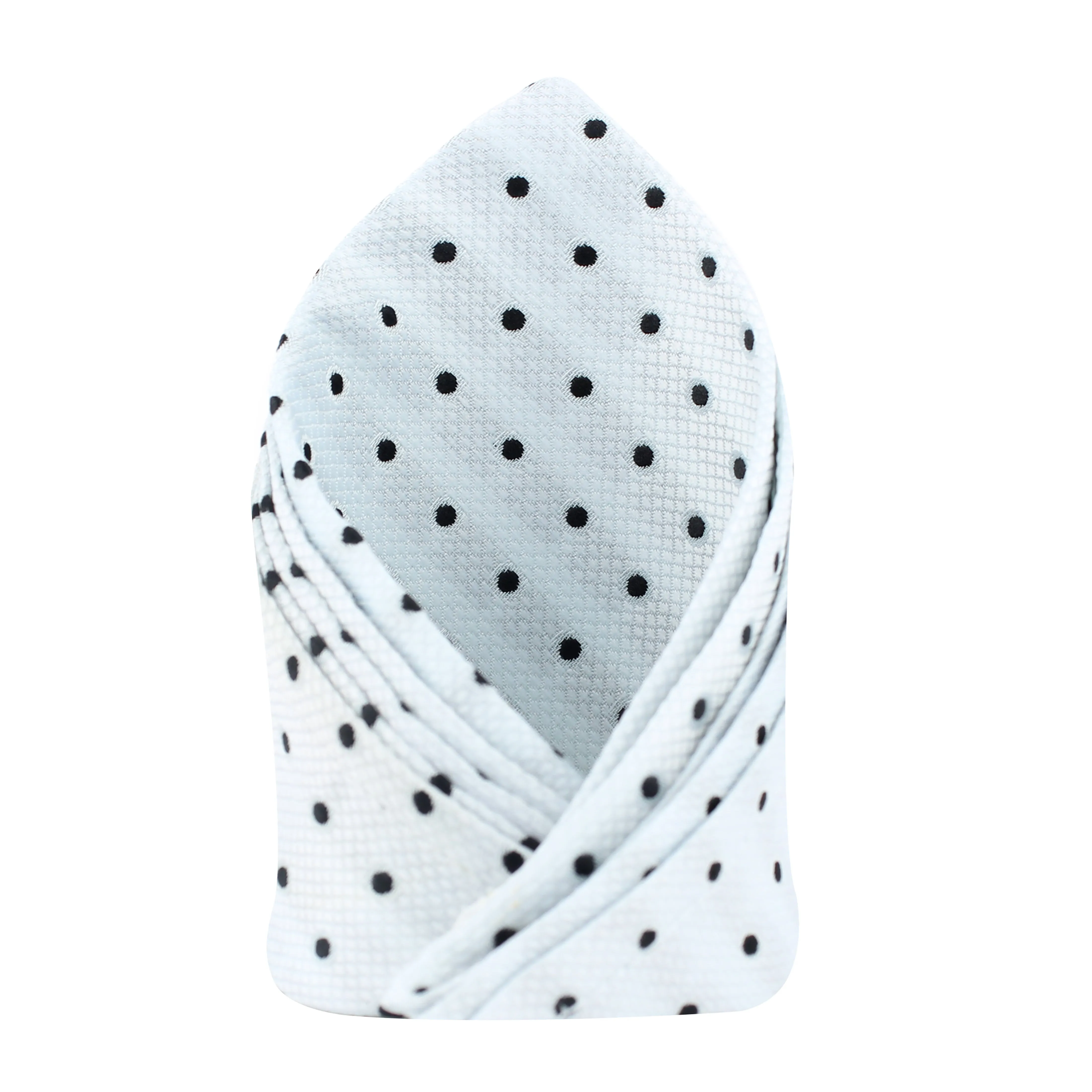 Kovove The Enchanting Polka Dot White Pocket Square