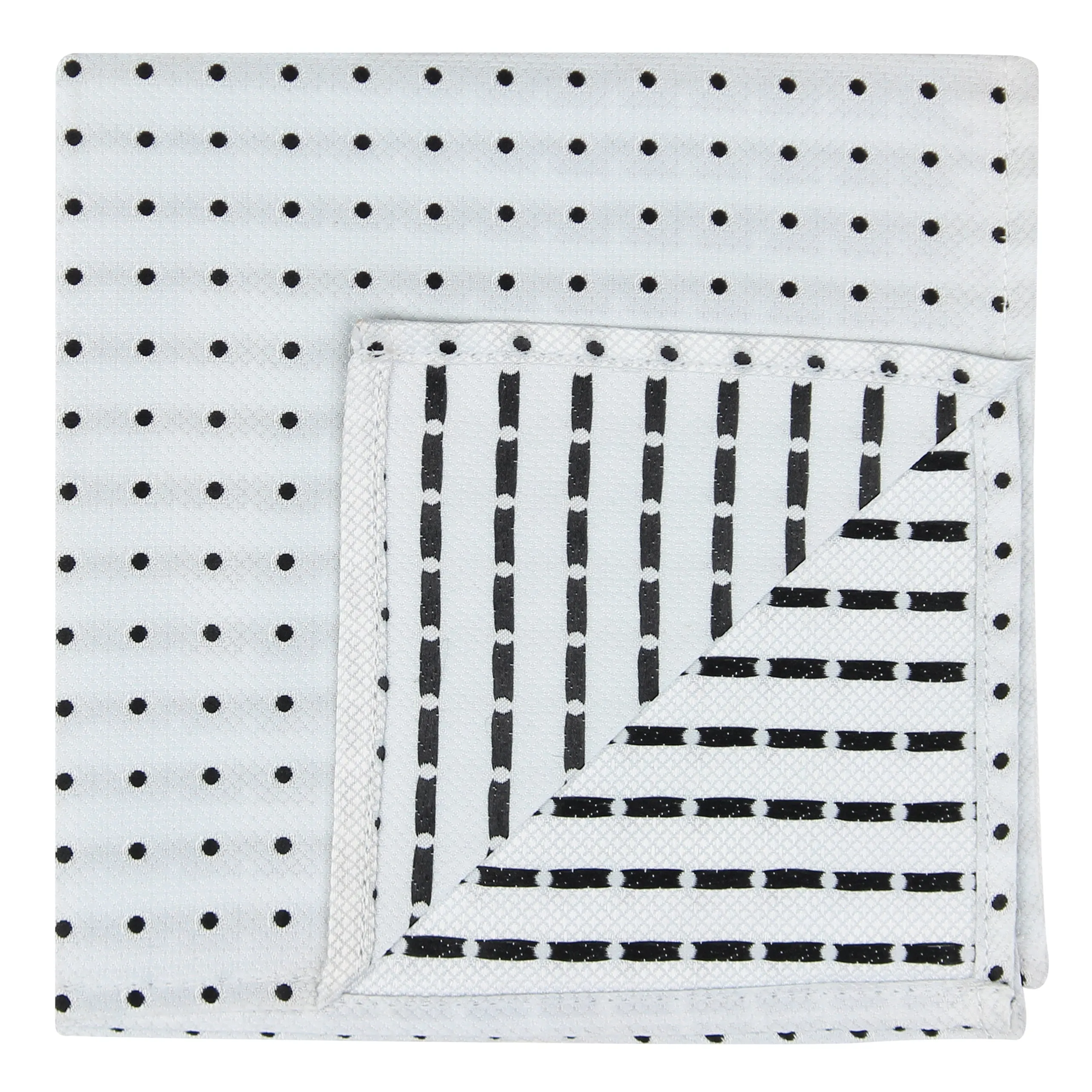 Kovove The Enchanting Polka Dot White Pocket Square