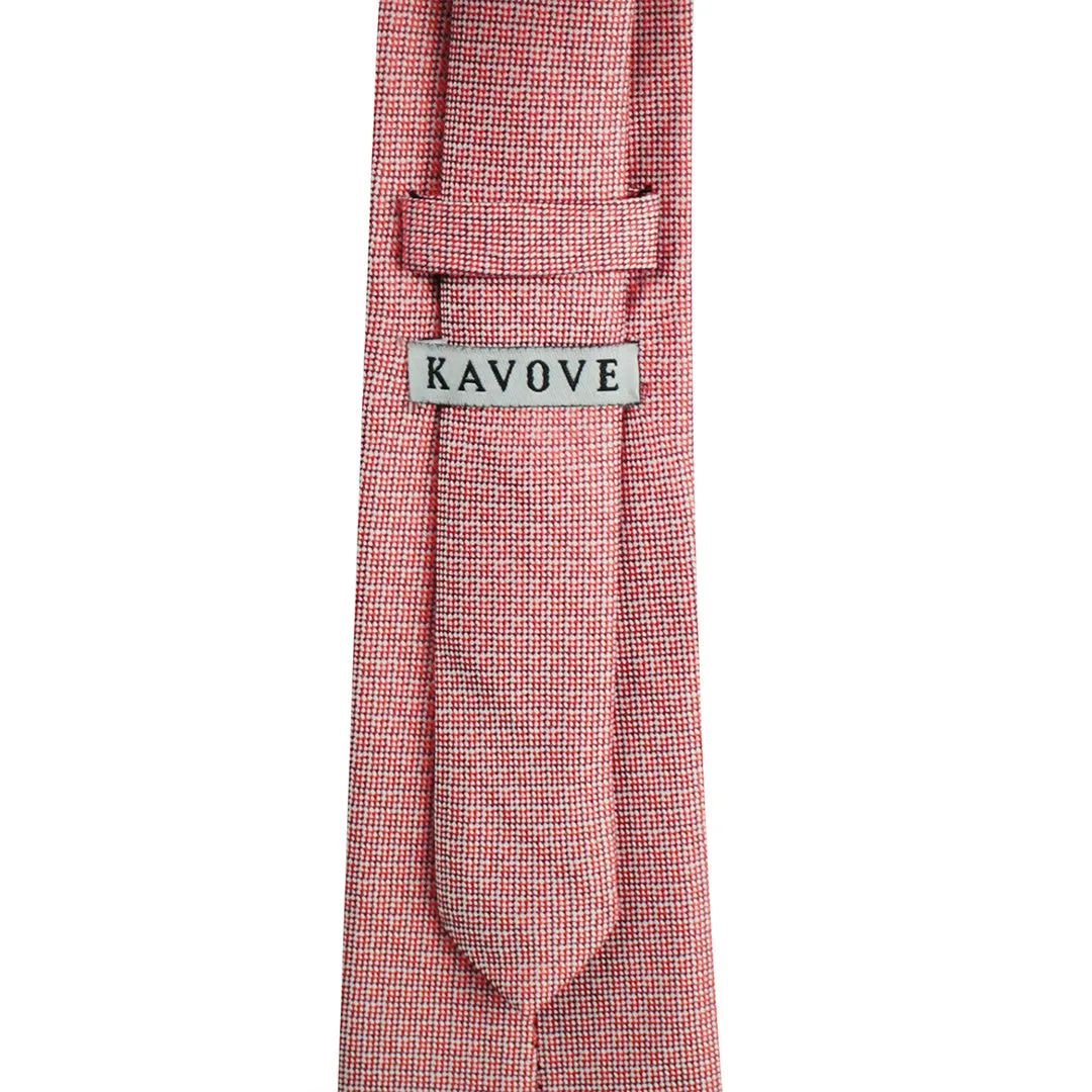 Kovove The Essentials Checkered Maroon Necktie For Men