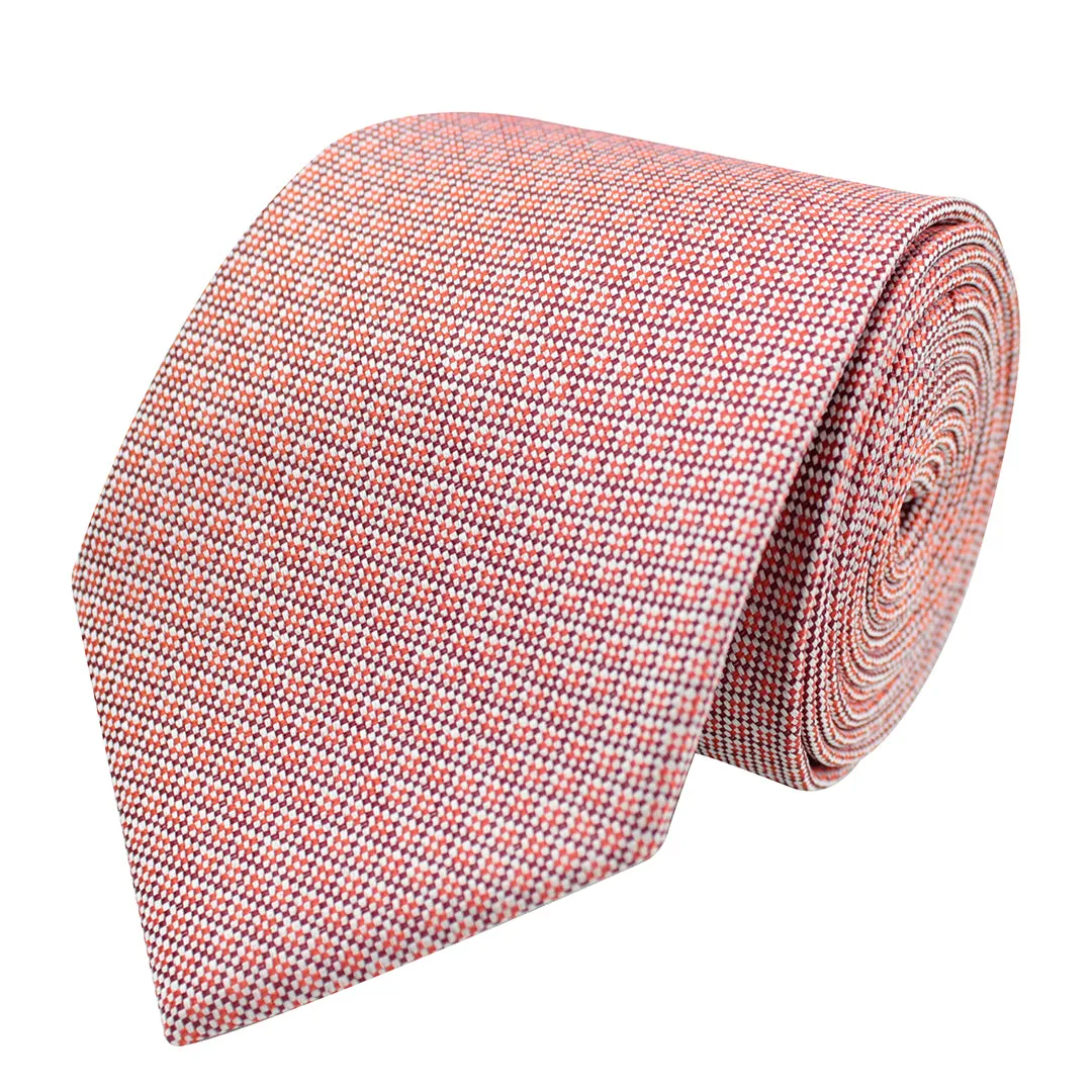 Kovove The Essentials Checkered Maroon Necktie For Men