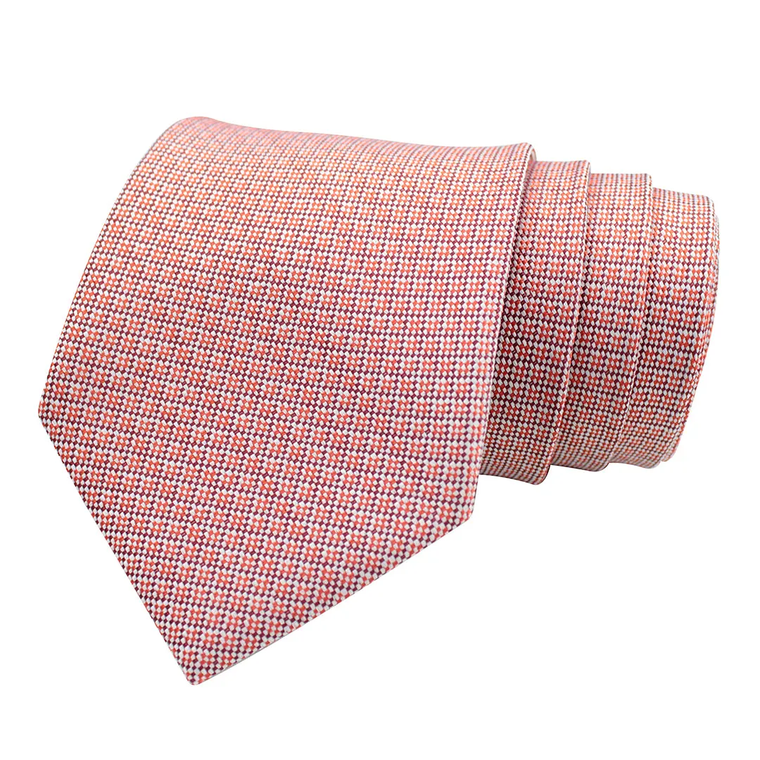 Kovove The Essentials Checkered Maroon Necktie For Men