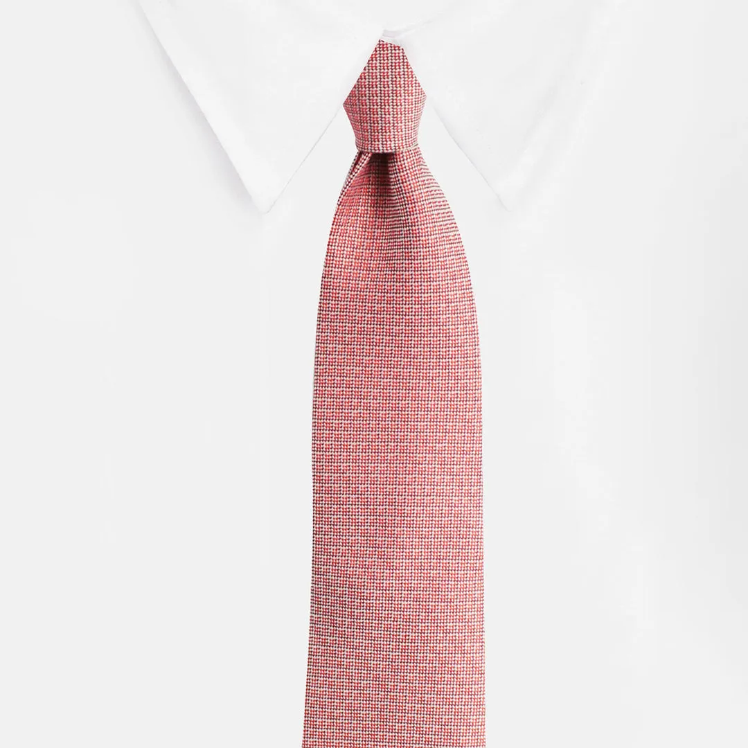 Kovove The Essentials Checkered Maroon Necktie For Men