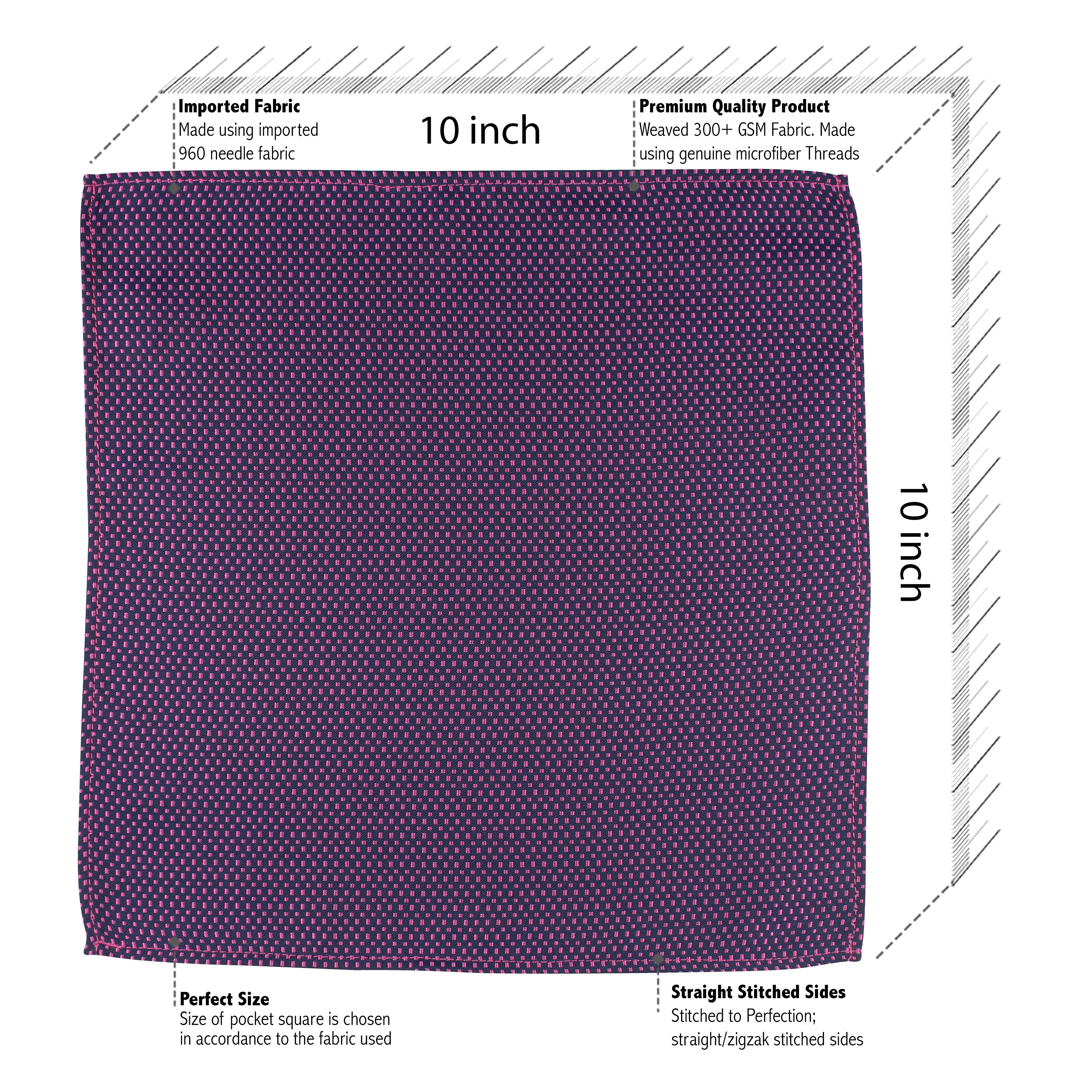 Kovove The Pleasing Dash Abstract Blue Necktie and Pocket Square Gift Box