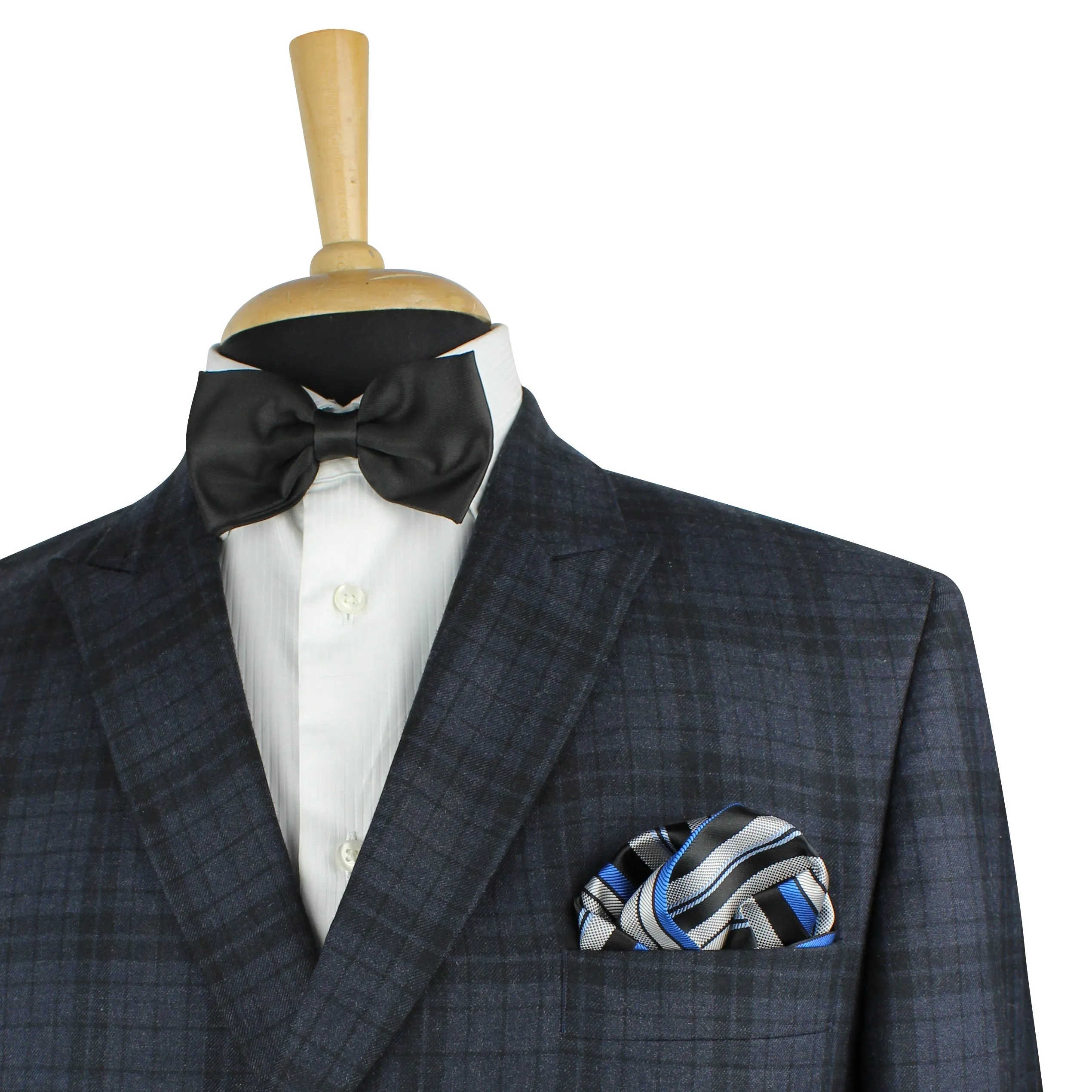Kovove The Stripedara Grey Necktie and Pocket Square Gift Box
