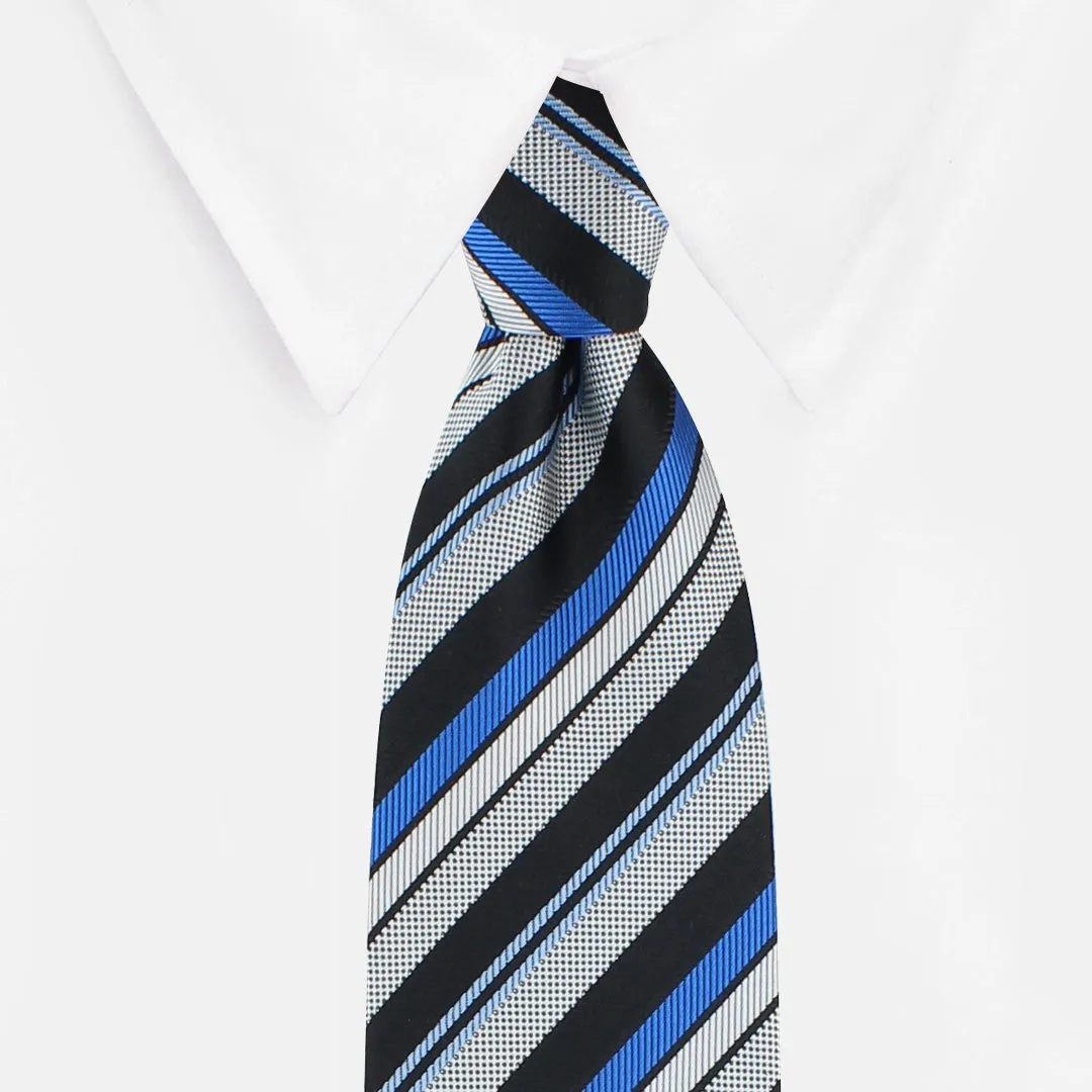 Kovove The Stripedara Grey Necktie For Men