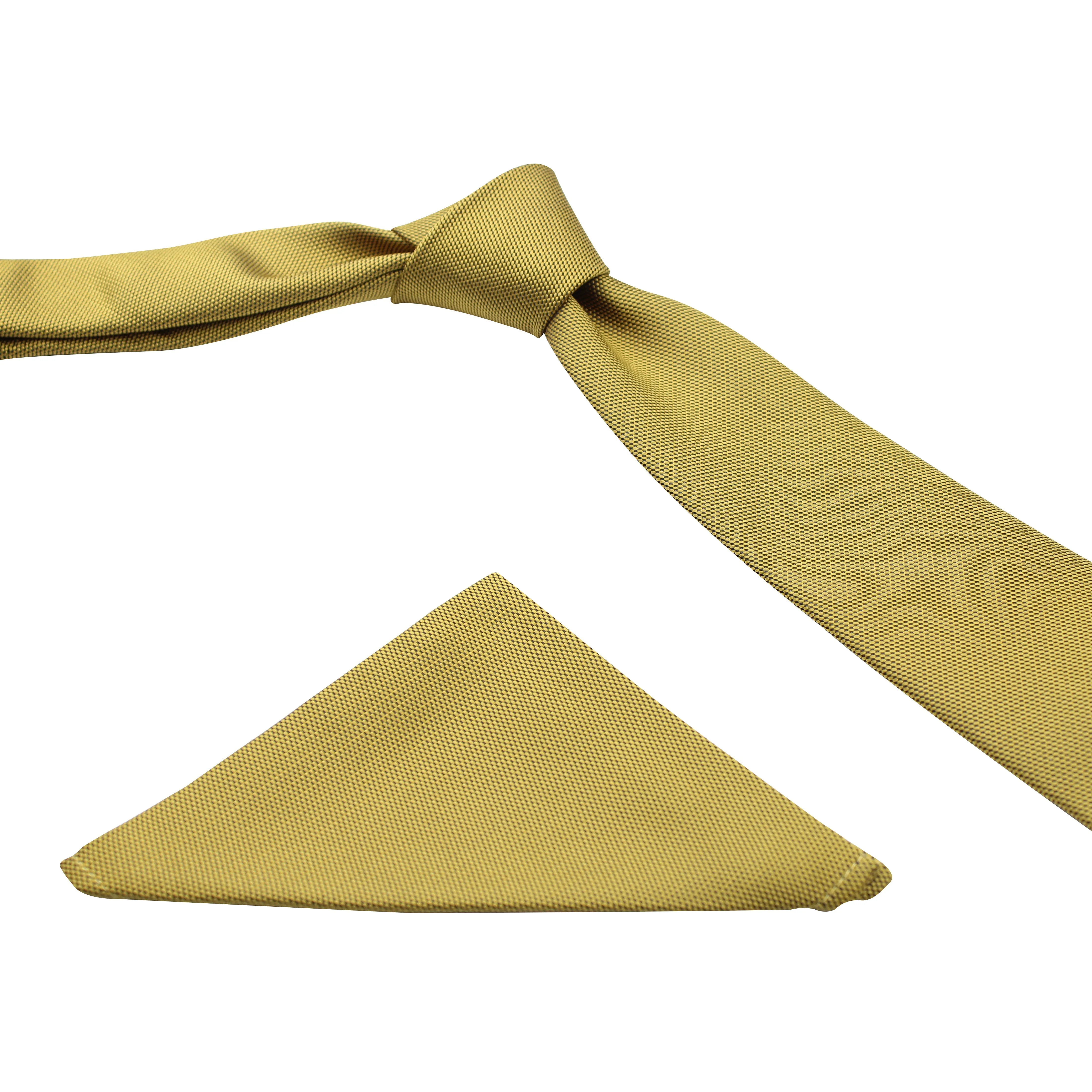 Kovove The Twining Dash Mustard Necktie and Pocket Square Gift Box