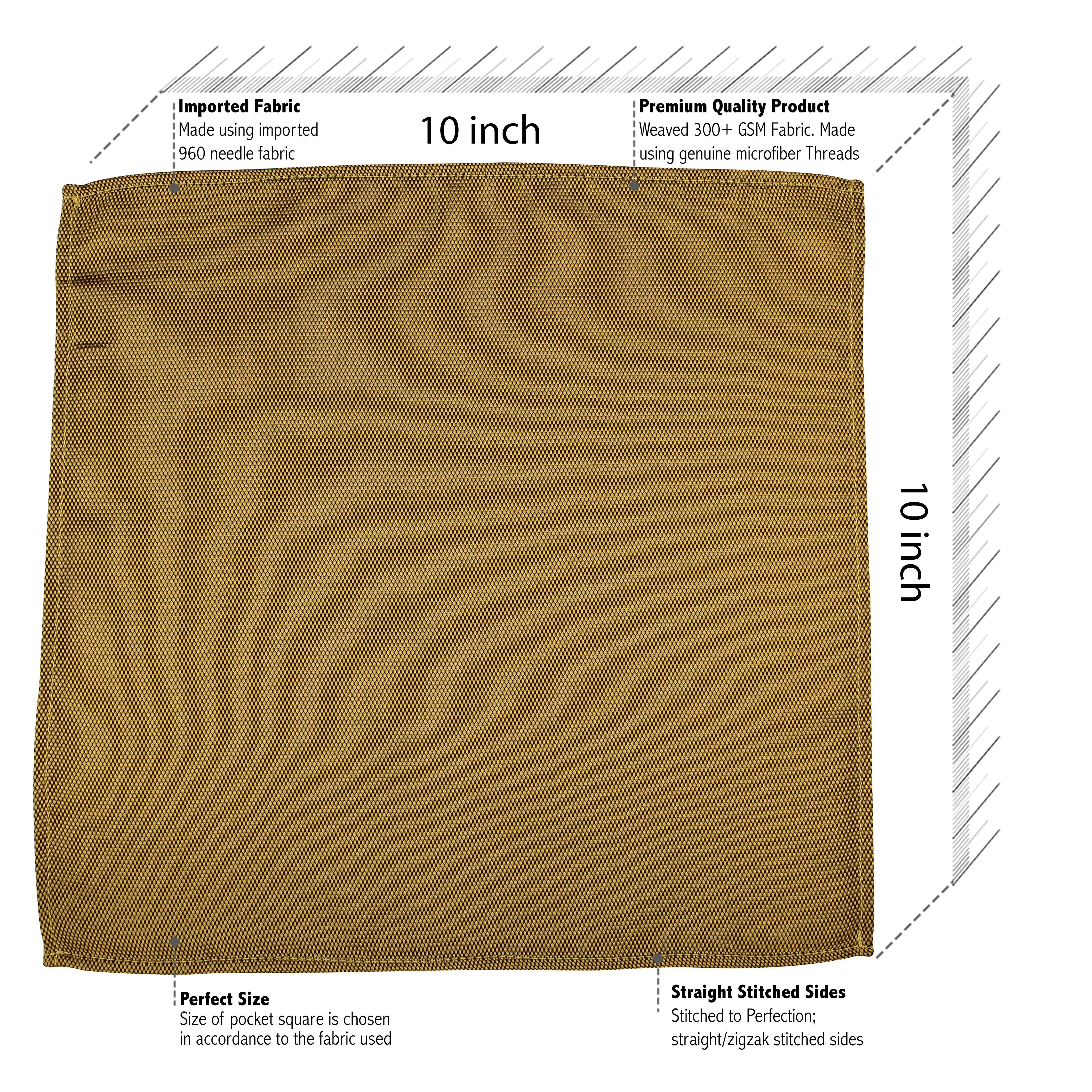 Kovove The Twining Dash Mustard Necktie and Pocket Square Gift Box