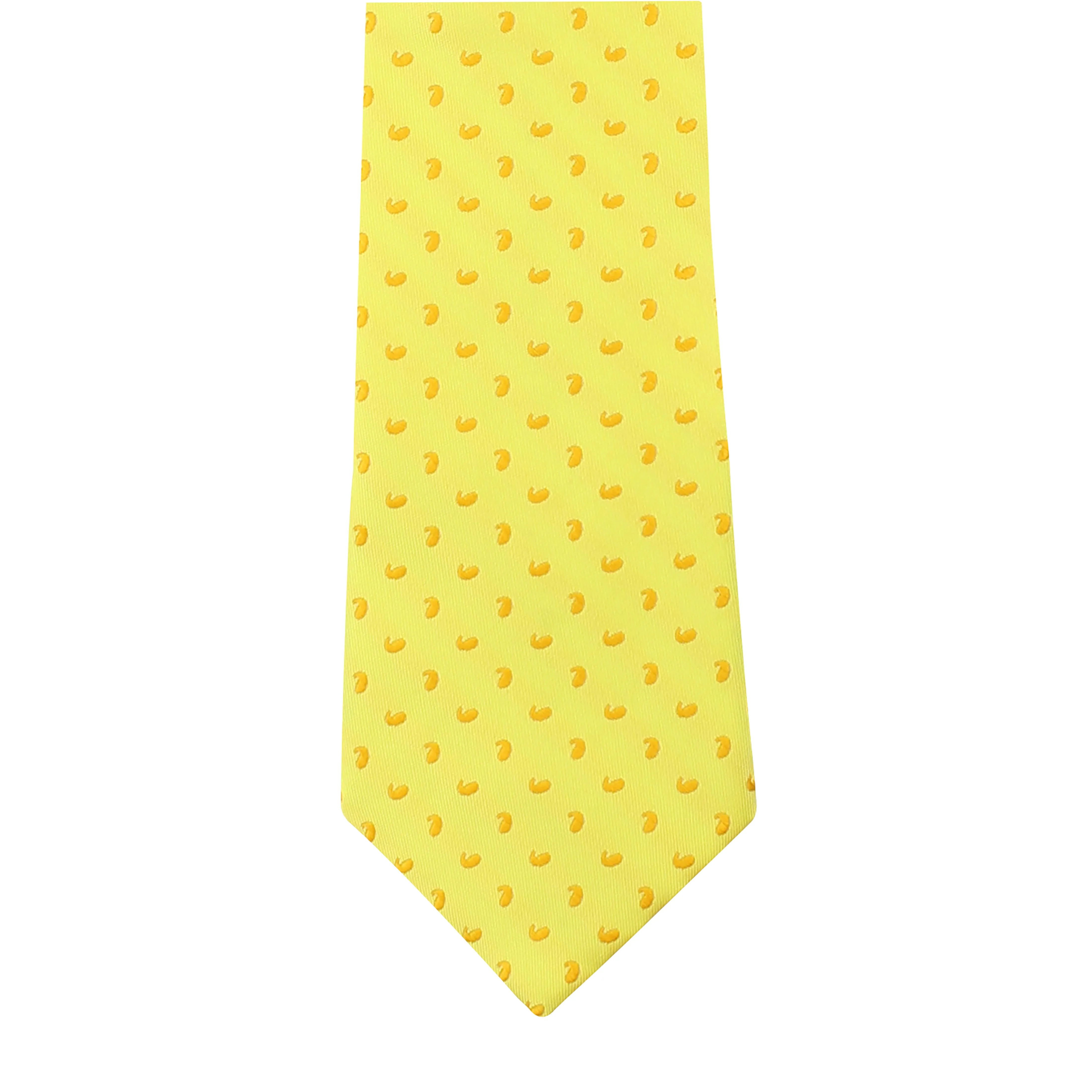 Kovove Yellow Abstract Neck Tie For Men