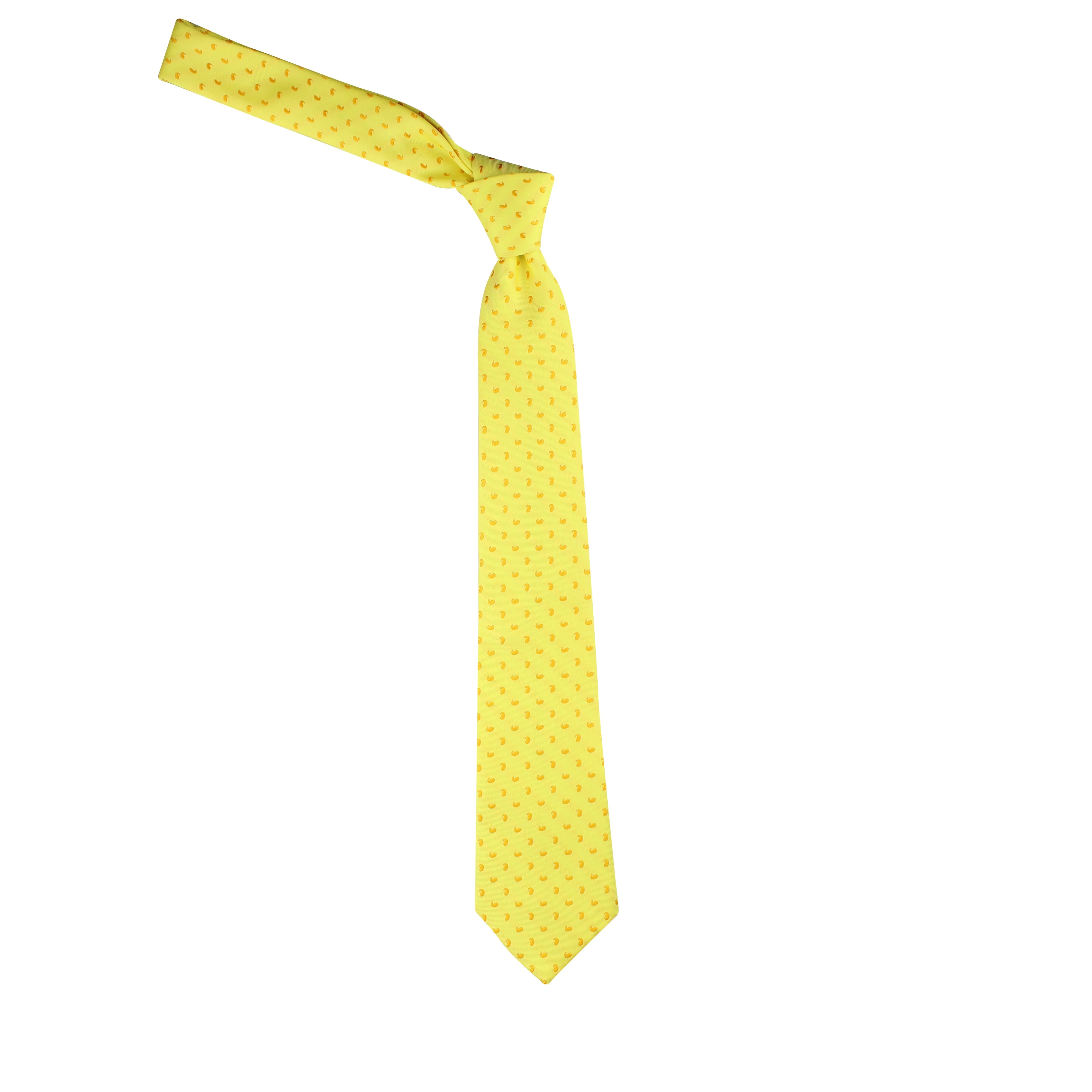 Kovove Yellow Abstract Neck Tie For Men
