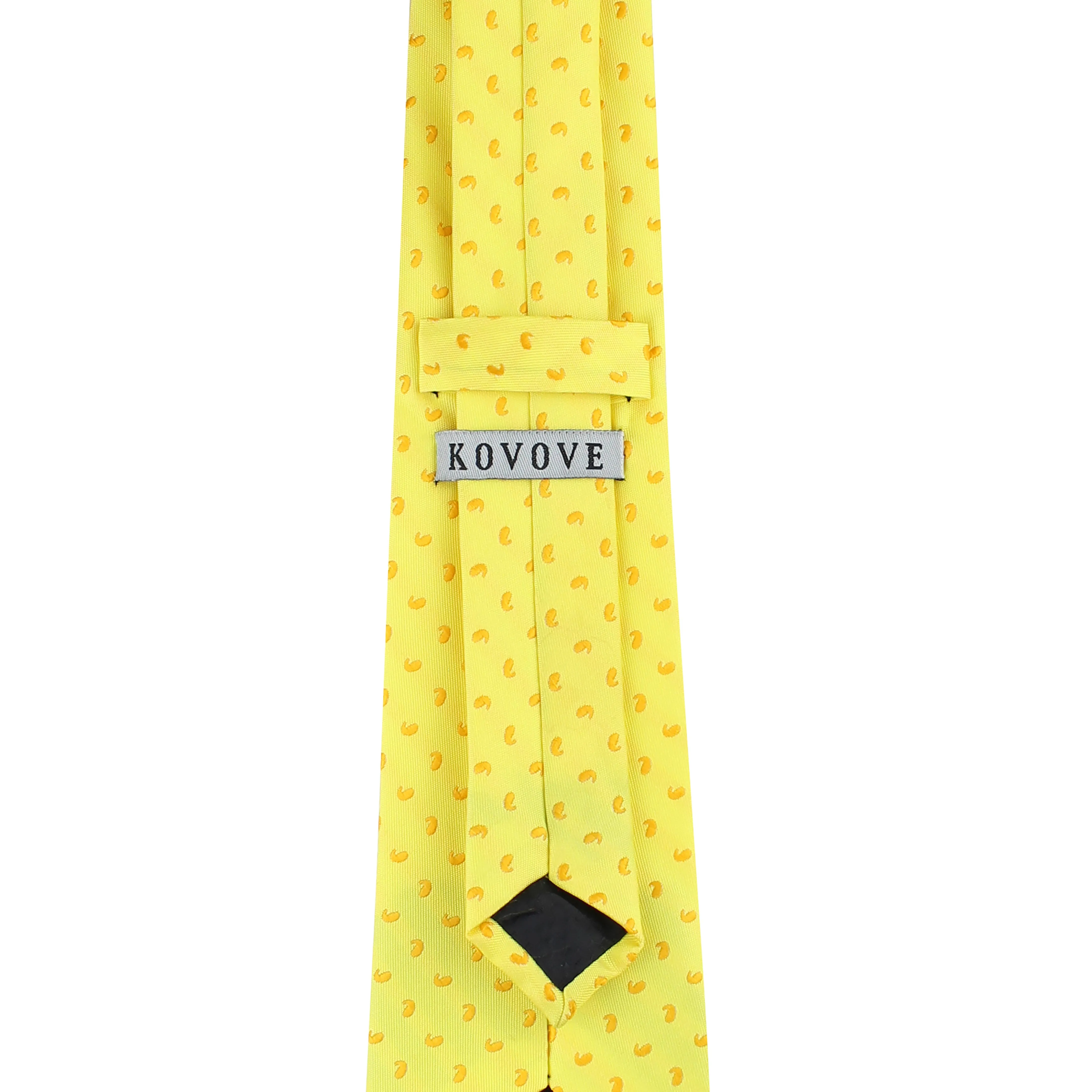 Kovove Yellow Abstract Neck Tie For Men