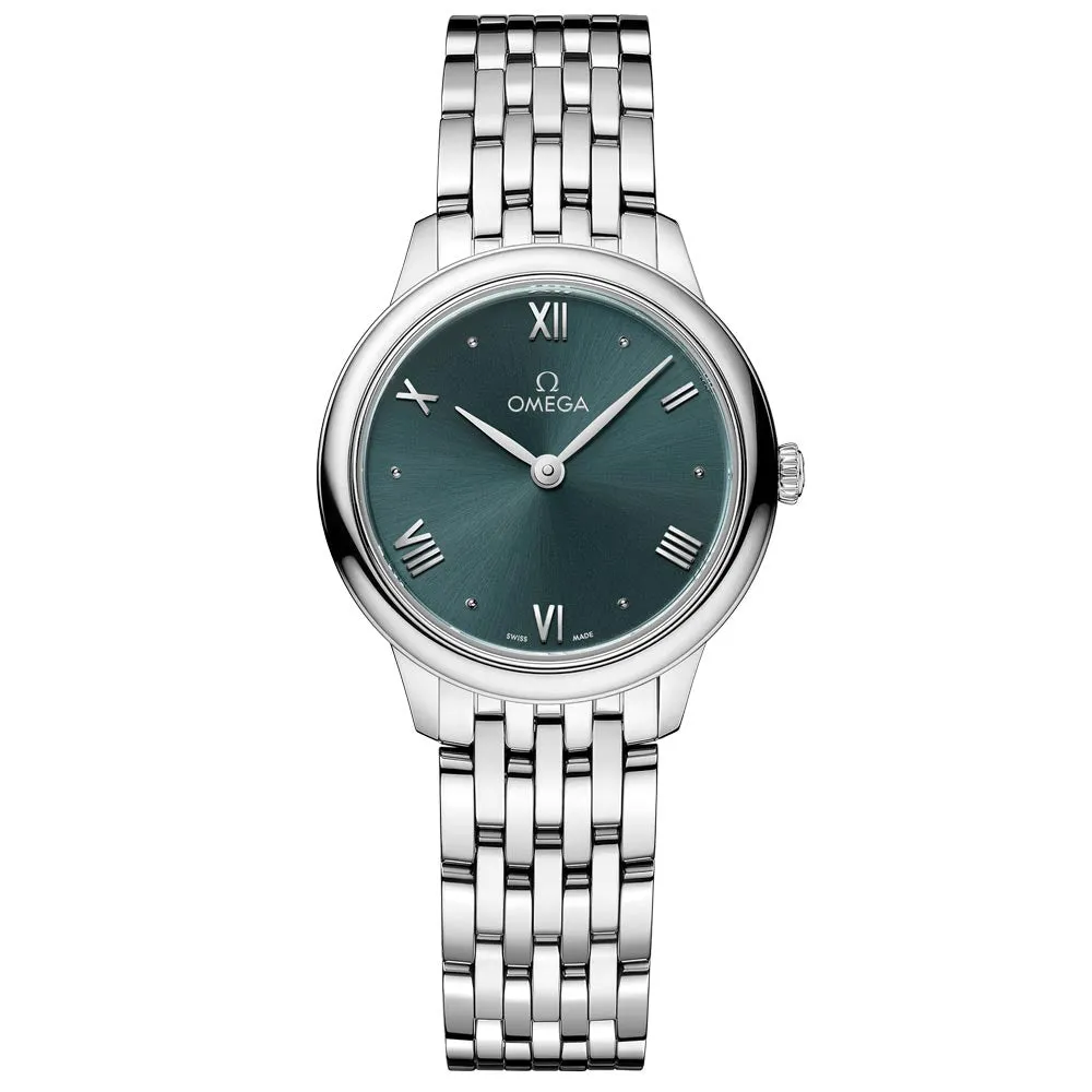 OMEGA De Ville Prestige 27.5mm Green Dial Ladies Quartz Watch 43410286010001