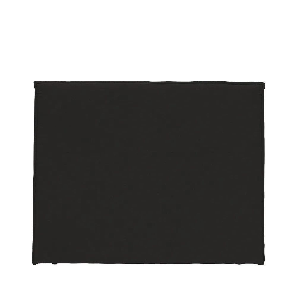 Queen Black Linen Keely Bedhead Headboard - Sophisticated Chic