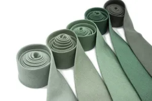 Sage Green Linen Necktie Collection: Includes Dusty, Bright, Dark, Eucalyptus & Classic Sage - Perfect for Groomsmen and Sage Green Weddings