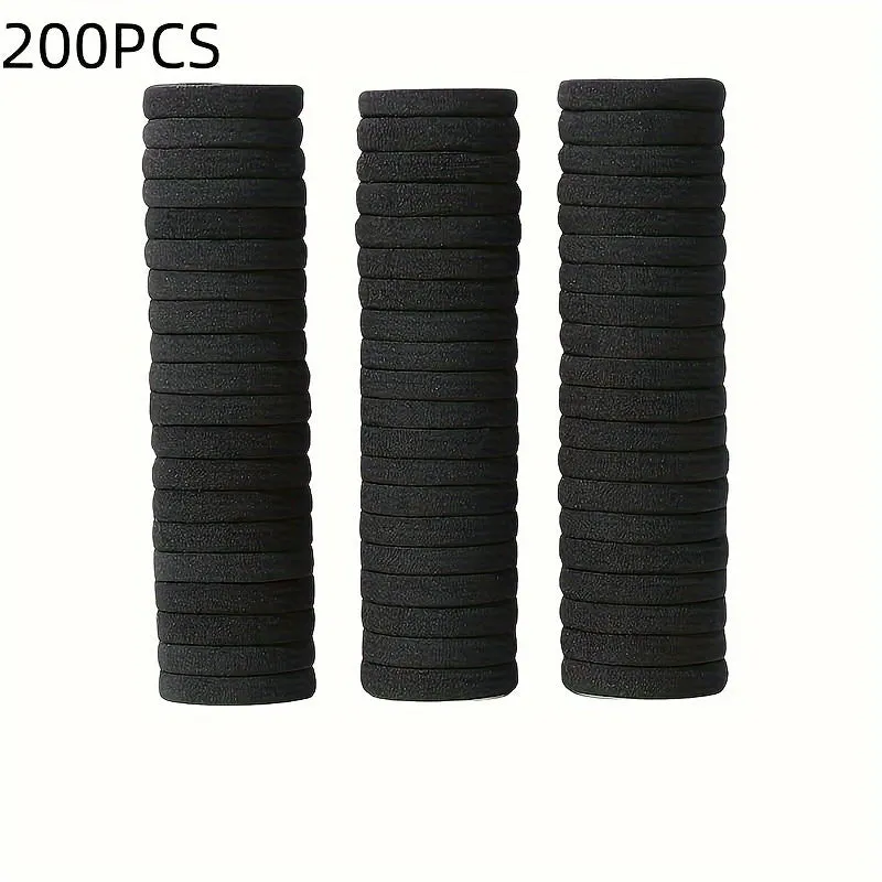 Seamless Black Hair Ties  Durable Ponytail Holders for Women