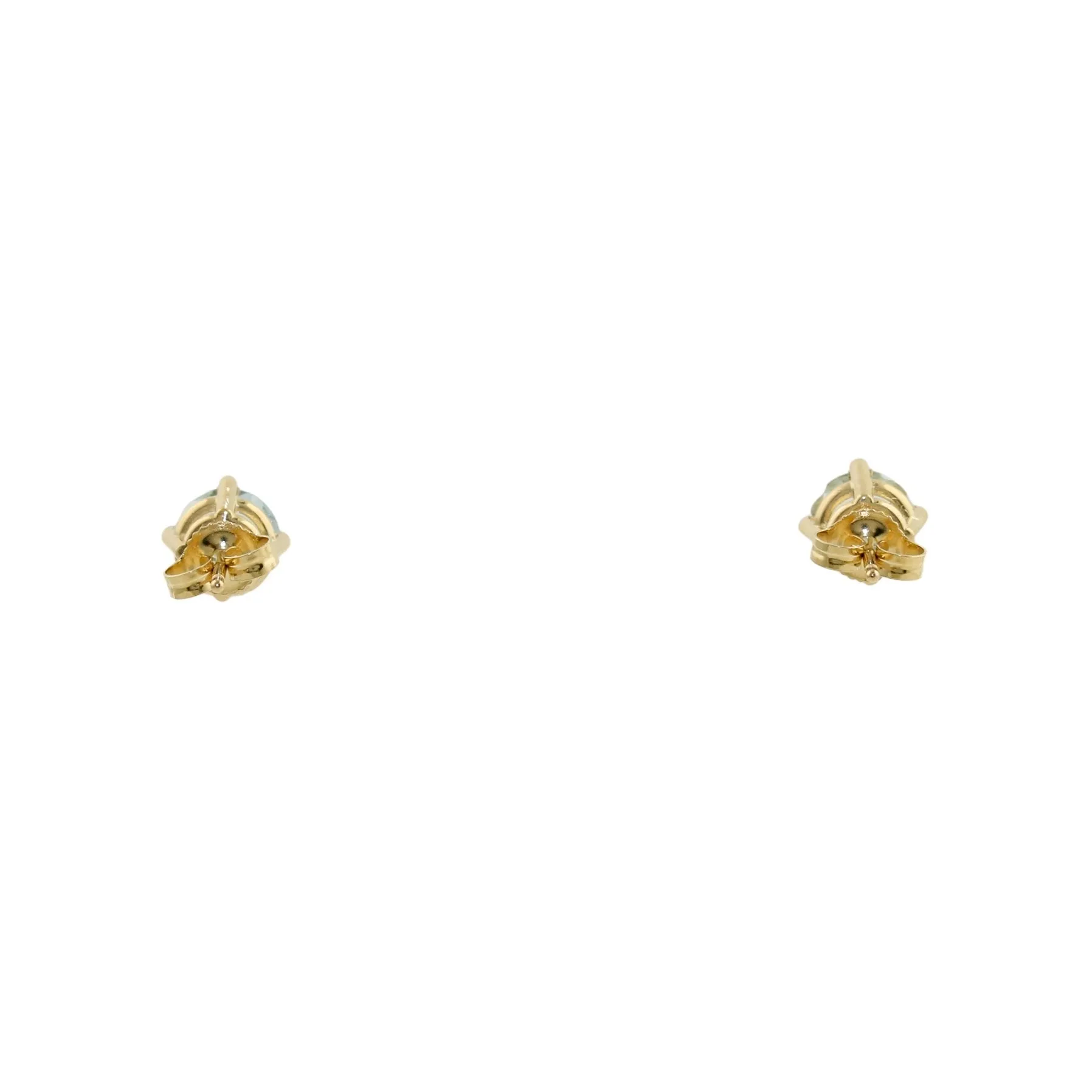 Serene Aquamarine 14k Gold Studs