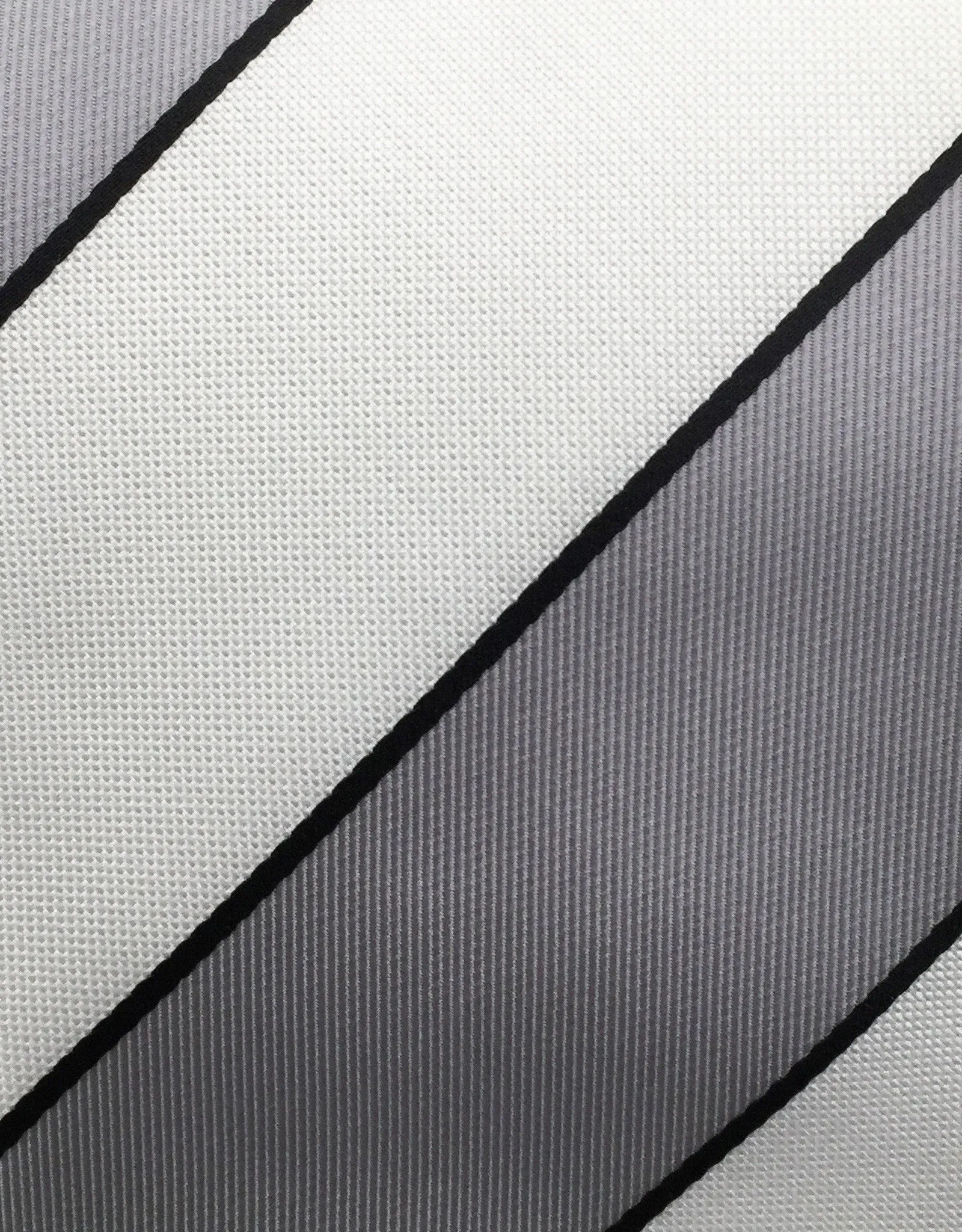 Silvery Gray & White Striped Tie