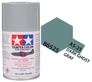 Tamiya 86525 AS-25 Dark Ghost Gray Aircraft Lacquer Spray Paint 100ml